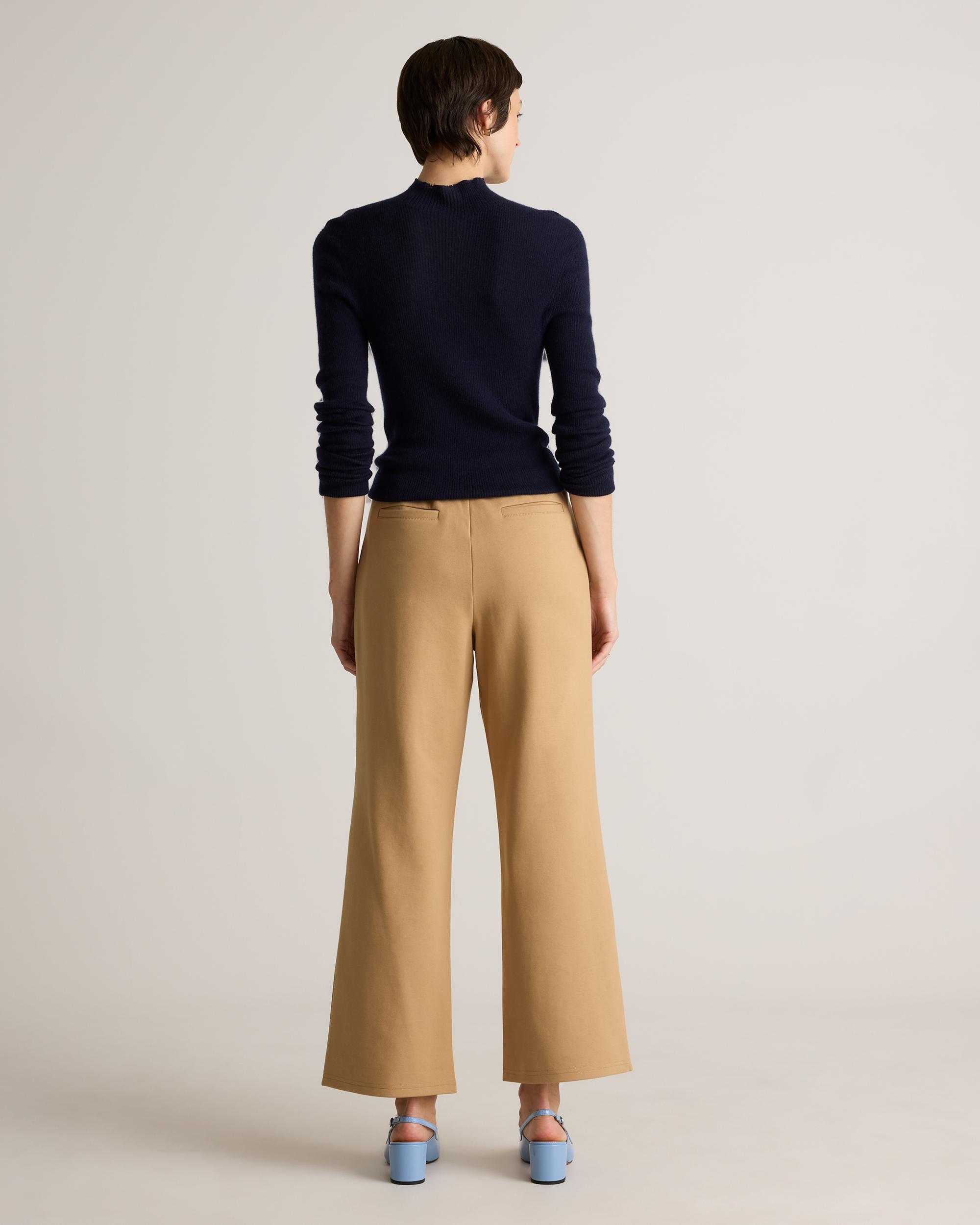 Quince | Women's Double Knit Wide Leg Pants Size XS, Organic Cotton Product Image