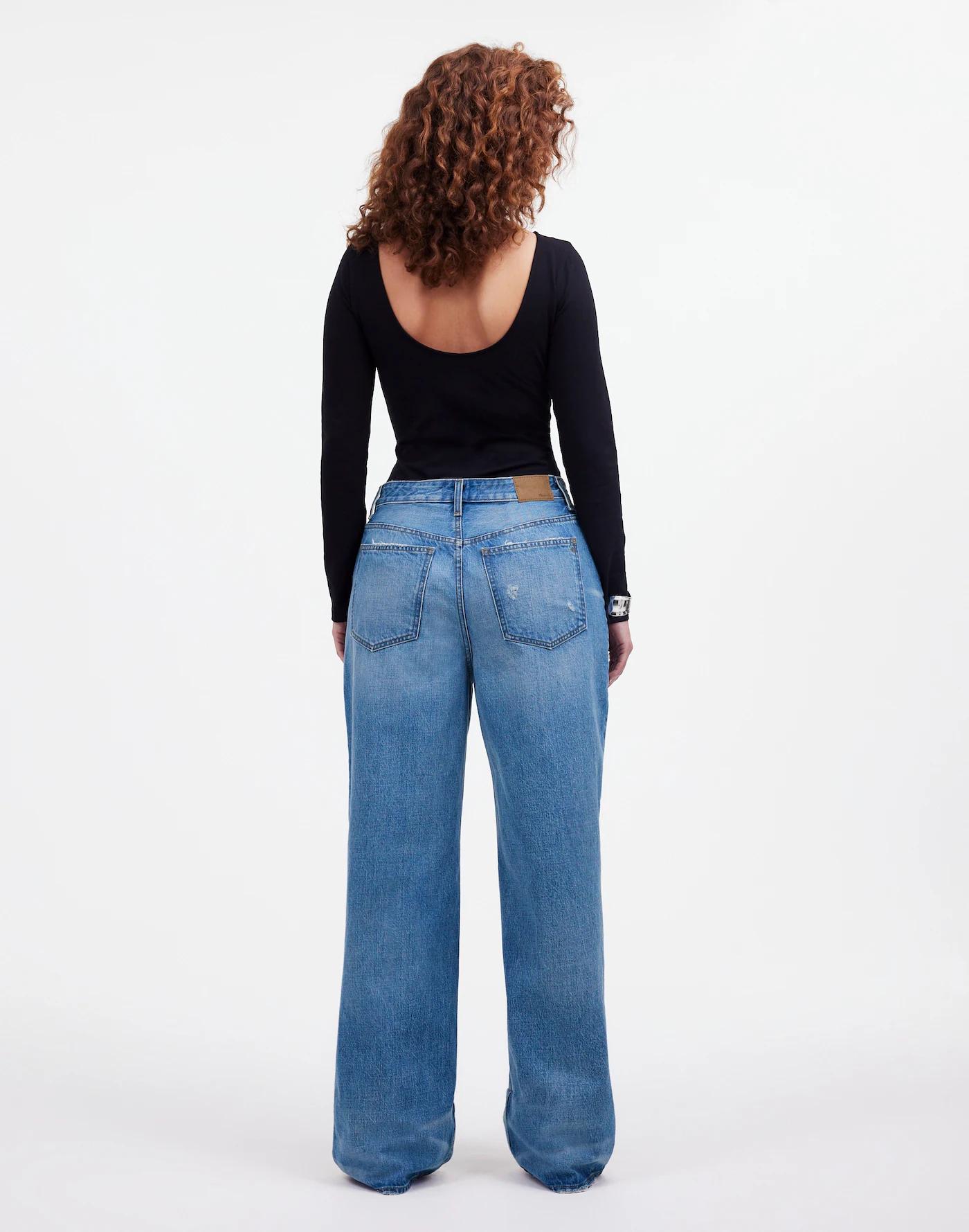 Curvy Low-Slung Baggy Jeans in Hamburg Wash Product Image