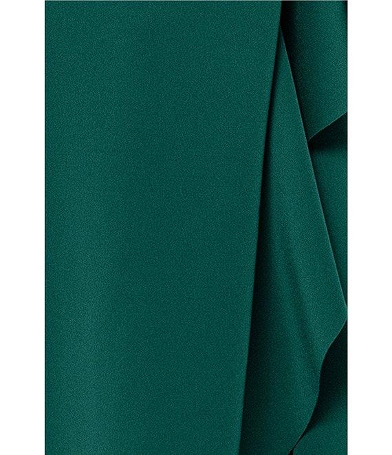 Xscape Off the Shoulder Ruffle Crepe Gown Product Image