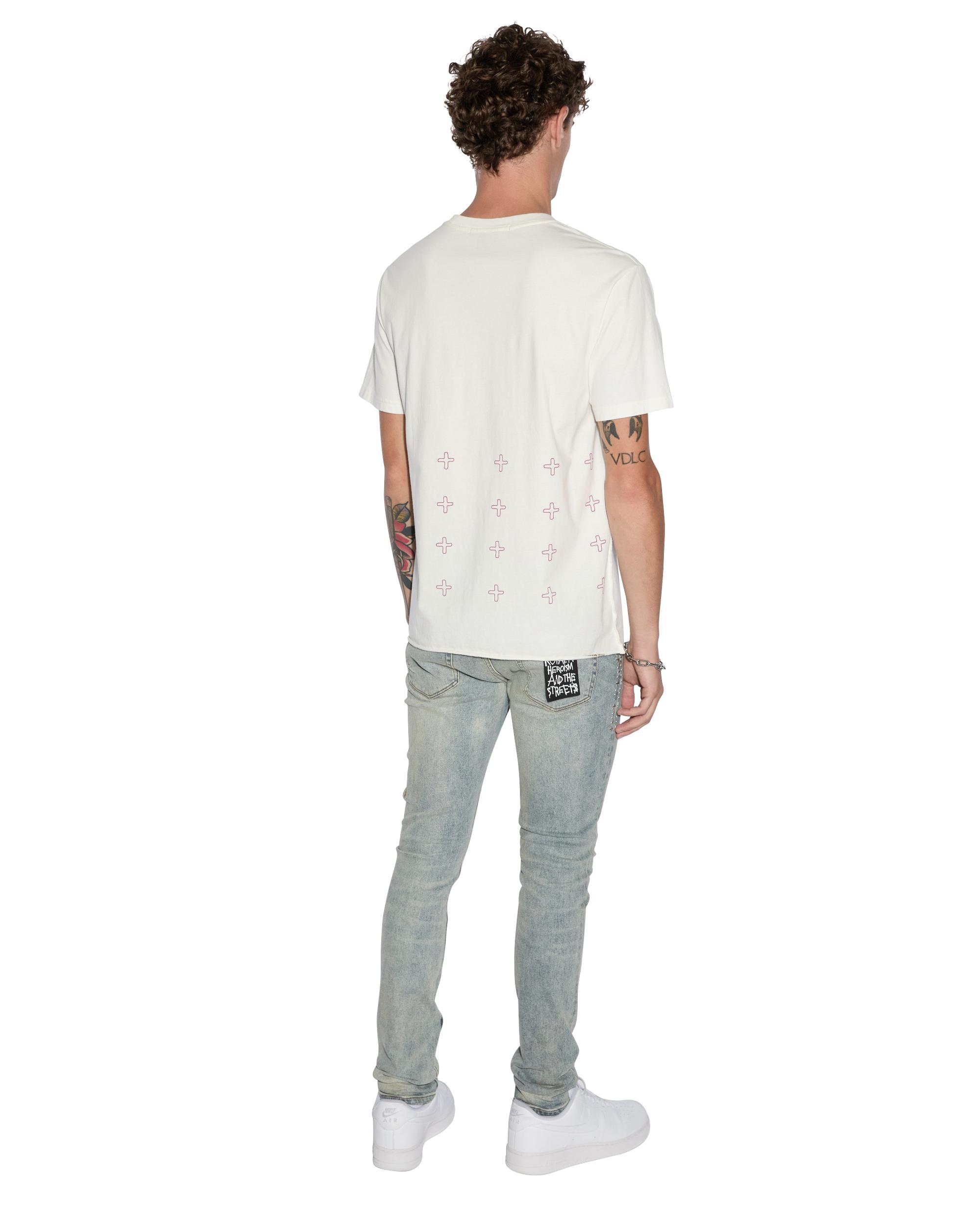 SINNERS KASH SS TEE VINTAGE WHITE Male Product Image