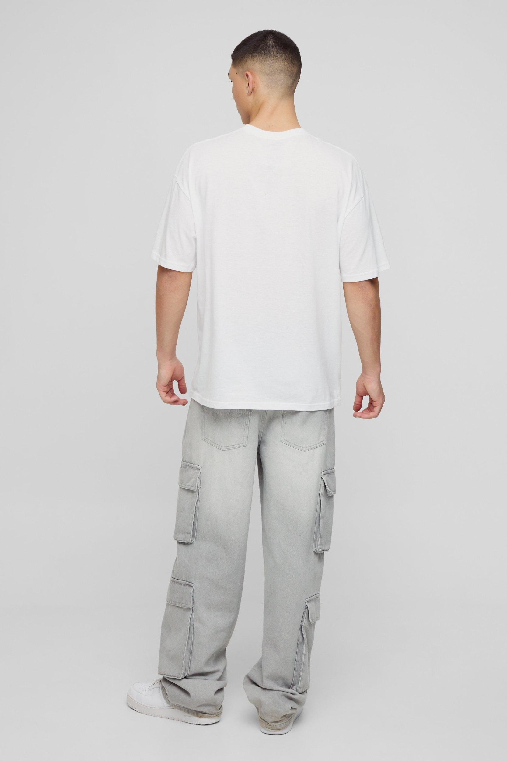 Oversized Disney Stitch Varsity License Print T-Shirt | boohooMAN USA Product Image