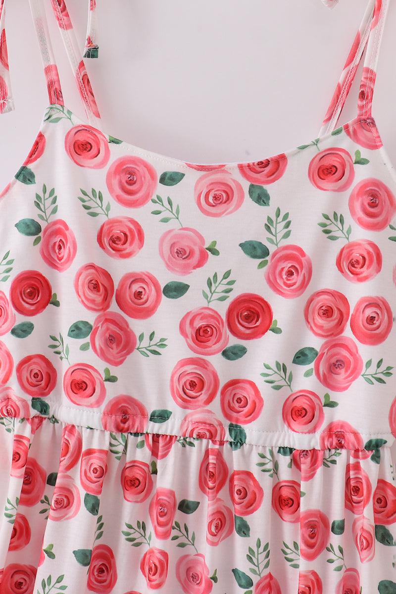 Bow applique print mom&me dress Product Image