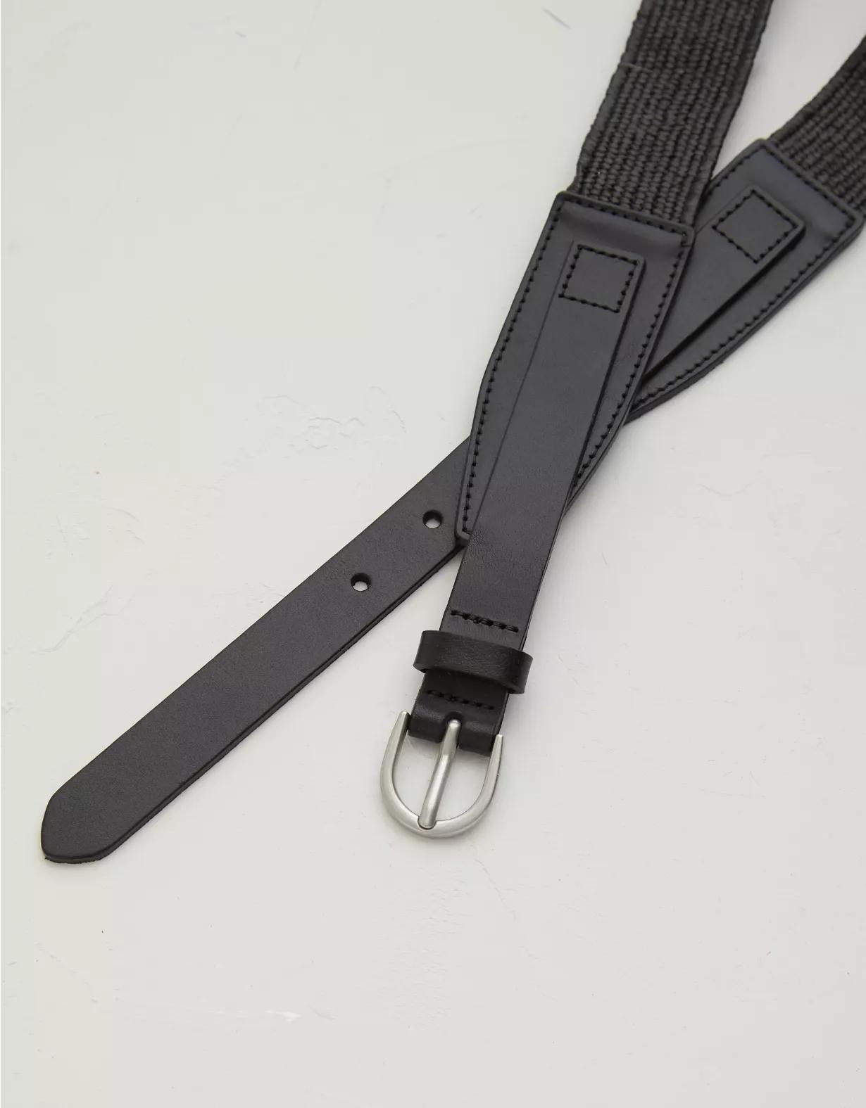 AE77 Premium Raffia Leather Belt Product Image