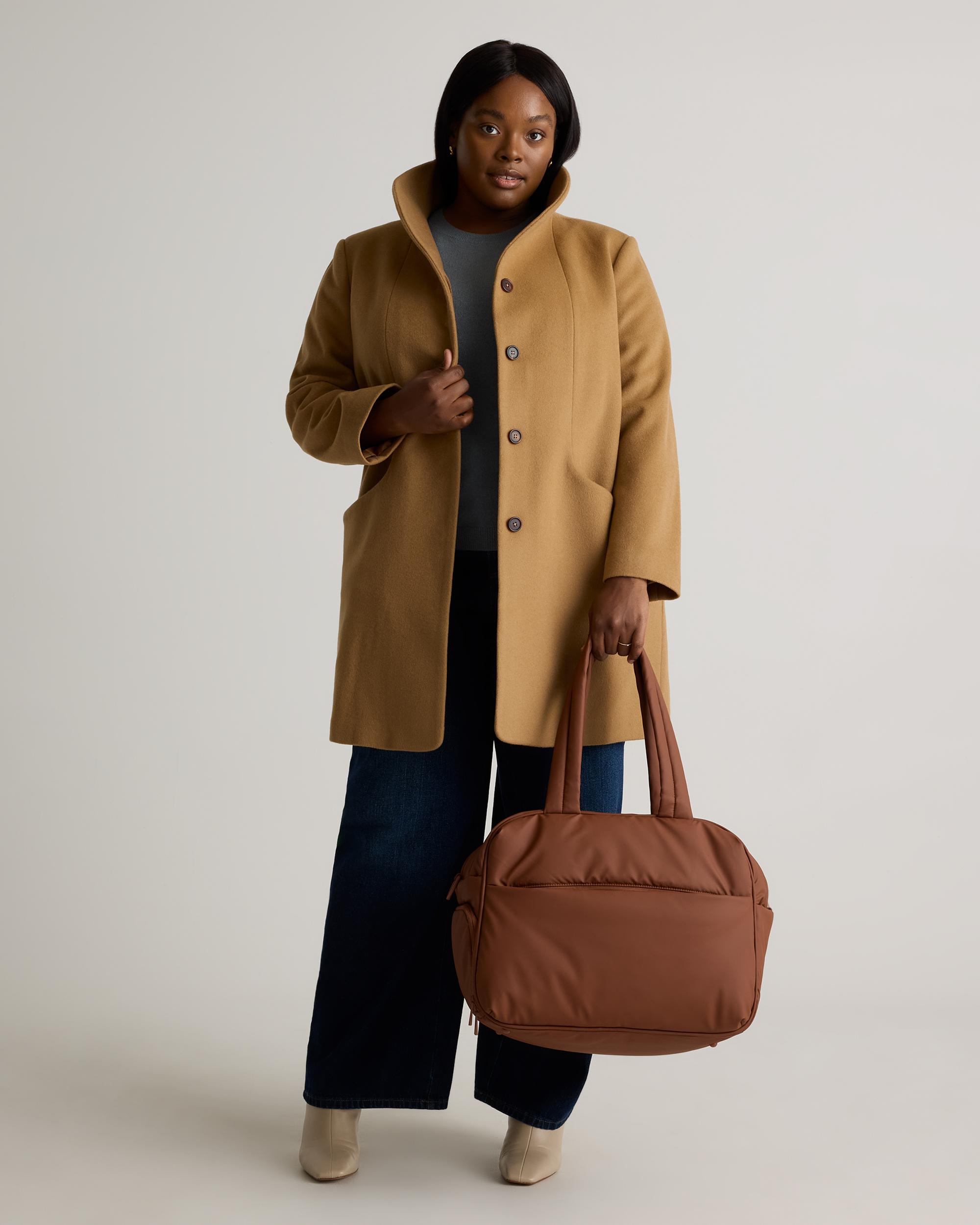 Quince | Women's Italian Wool Cocoon Coat Wool/Nylon Product Image