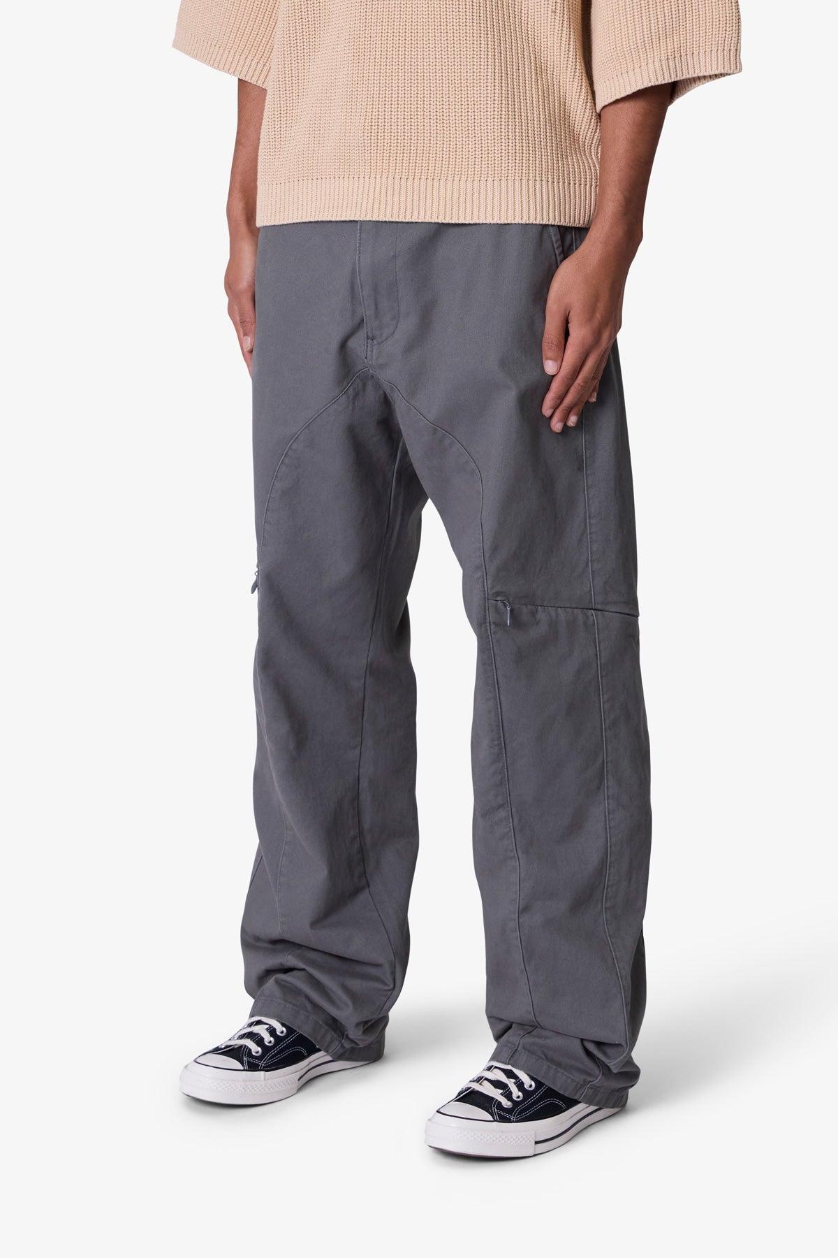 Secret Zipper Cargo Pants - Grey Product Image