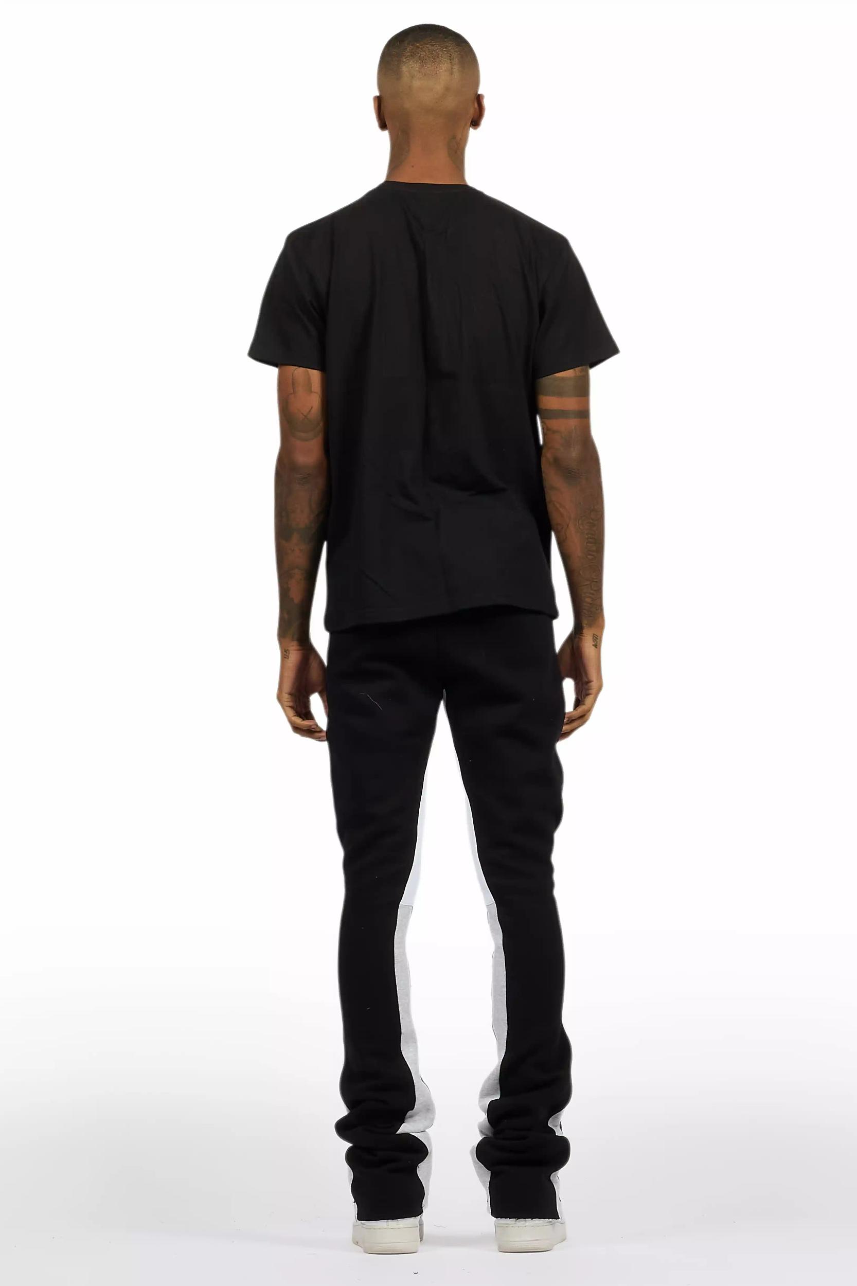 Thierry Black T-Shirt/Stacked Flare Track Set Male Product Image