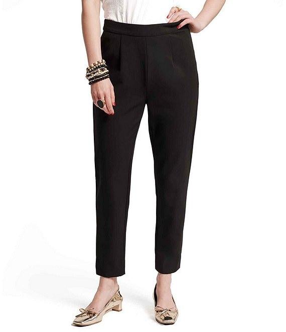FRANCES VALENTINE Lucy Stretch Woven High Rise Slim Leg Trouser Pant Product Image