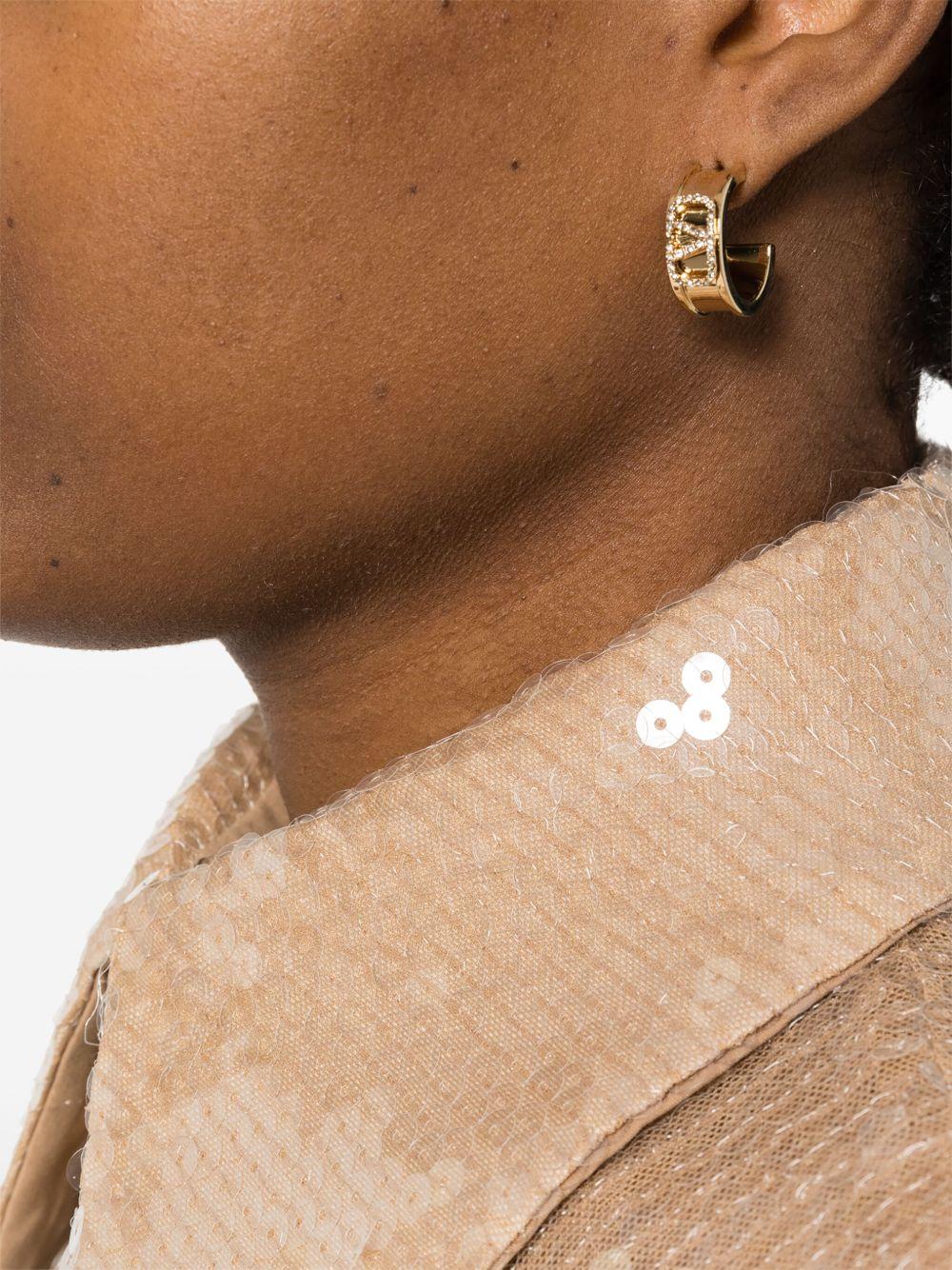 VLogo crystal-embellished earrings Product Image