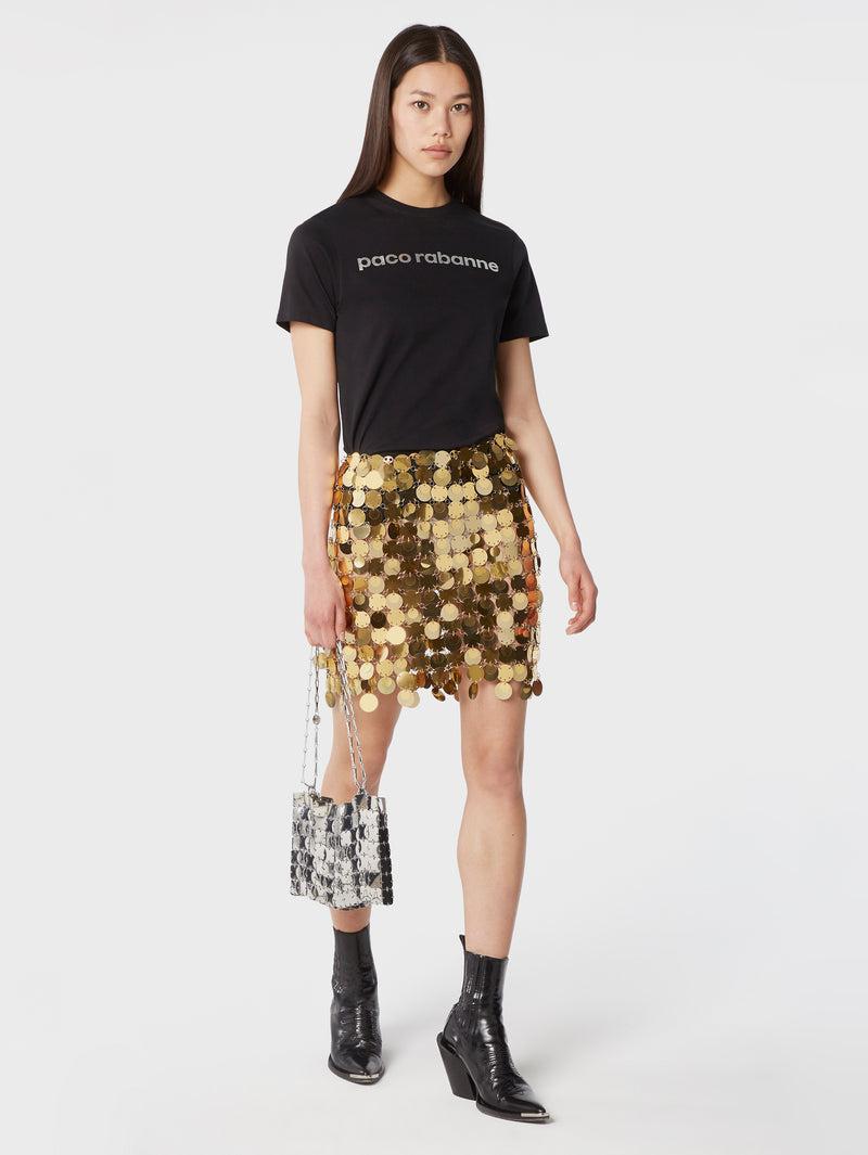 The gold sparkle discs skirt Product Image