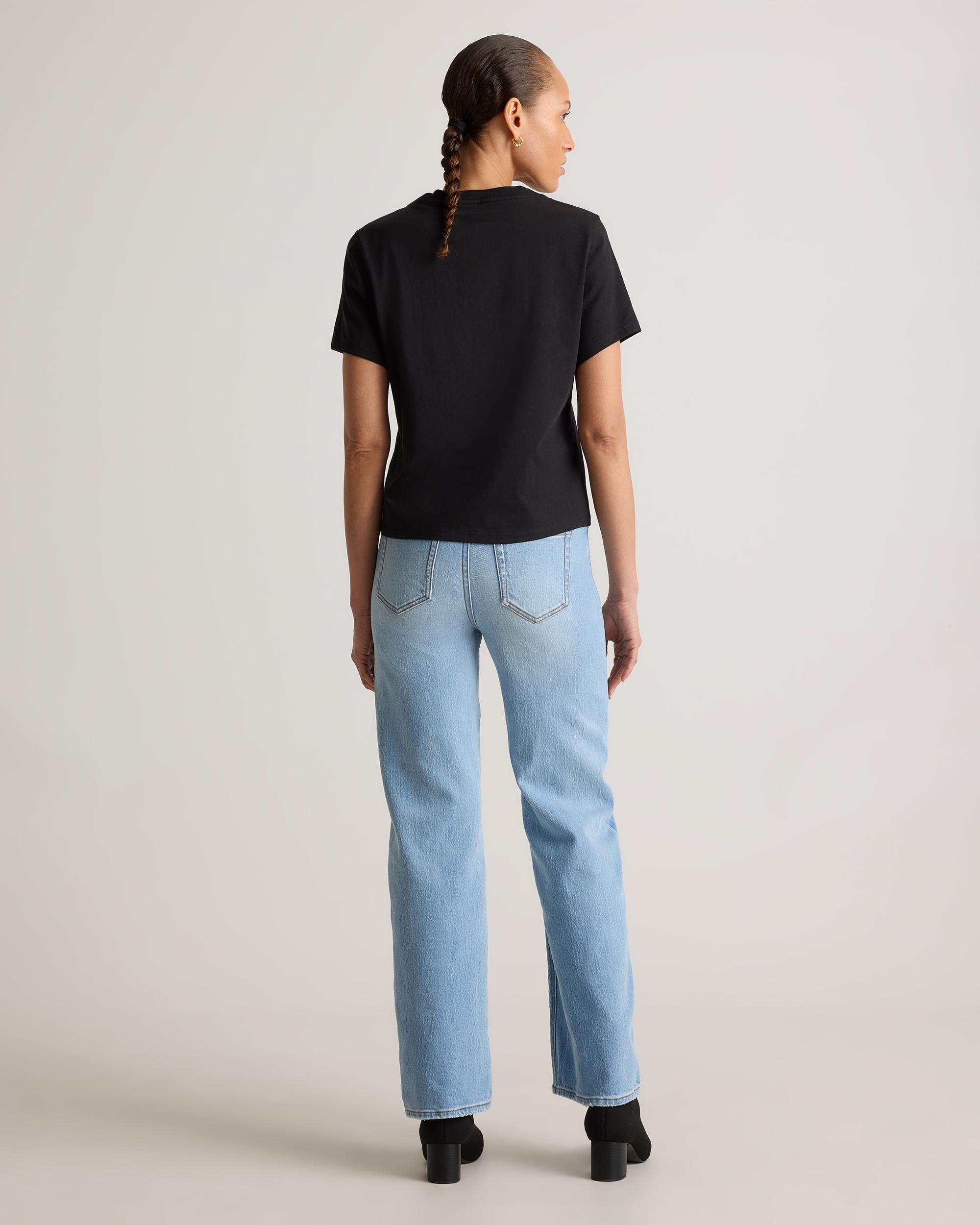 Quince | Women's Boxy V-Neck T-Shirt Organic Cotton Product Image