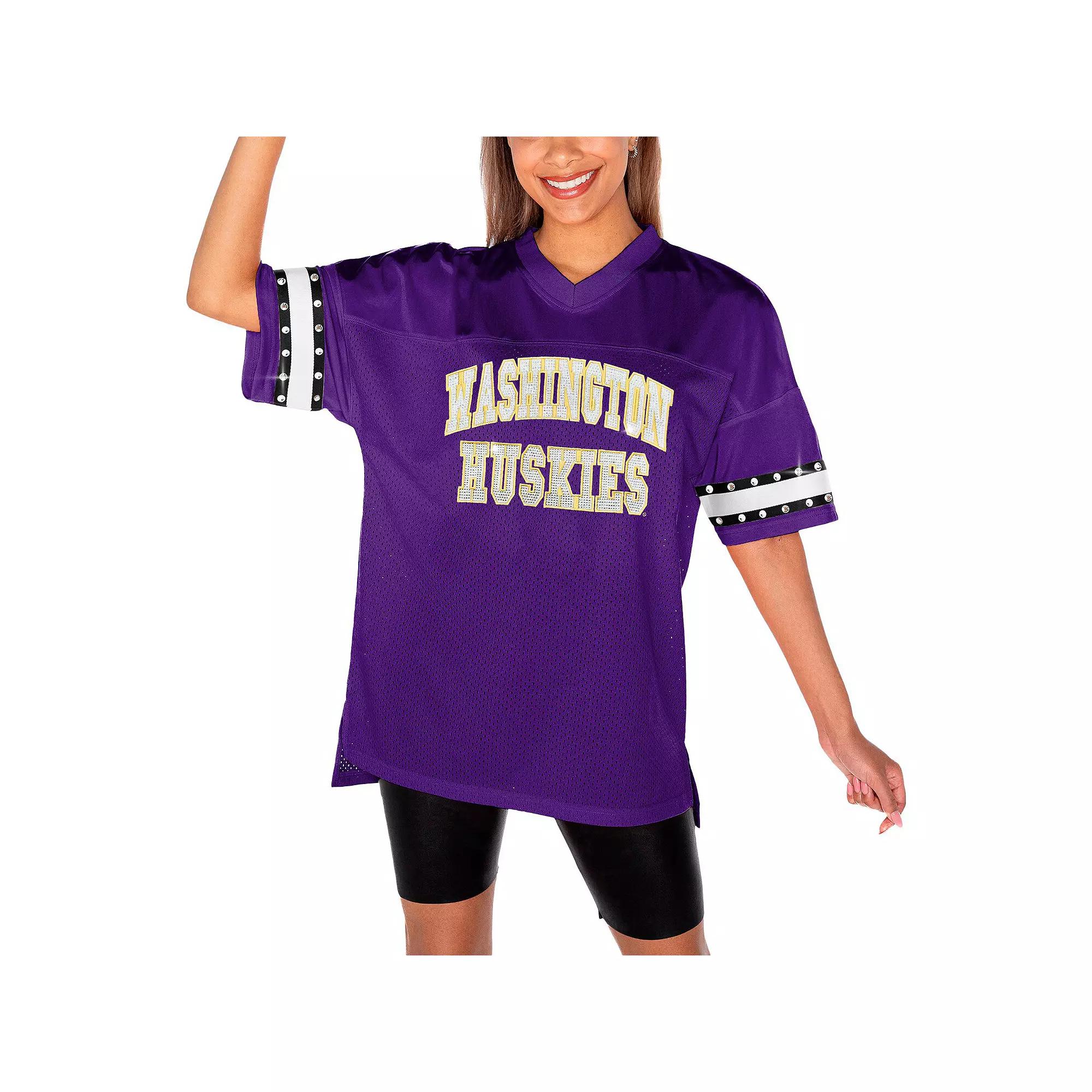 Womens Gameday Couture Washington Huskies Until Kickoff Rhinestone Fashion T-Shirt Product Image