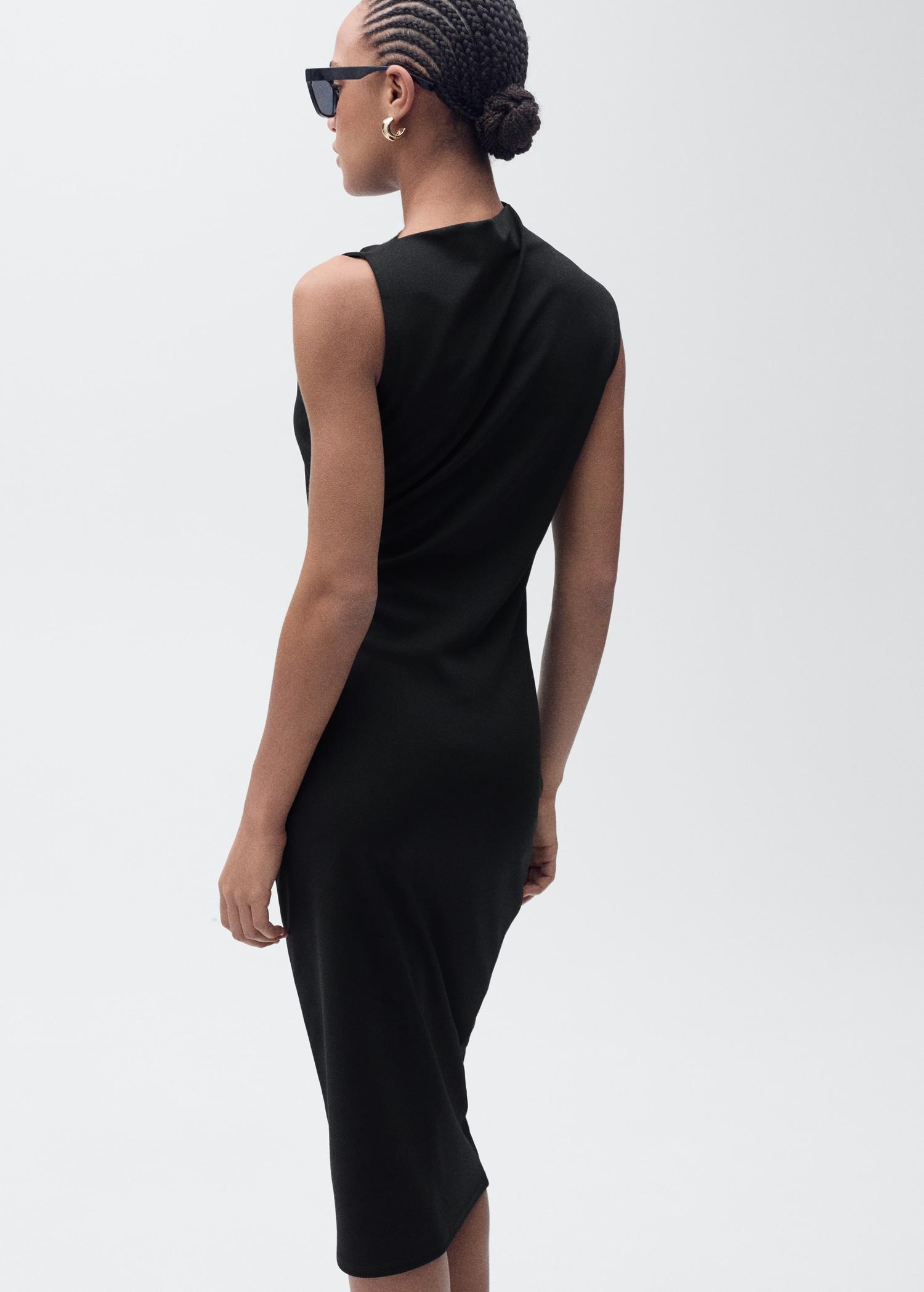 Draped midi-dress - Women | MANGO USA Product Image