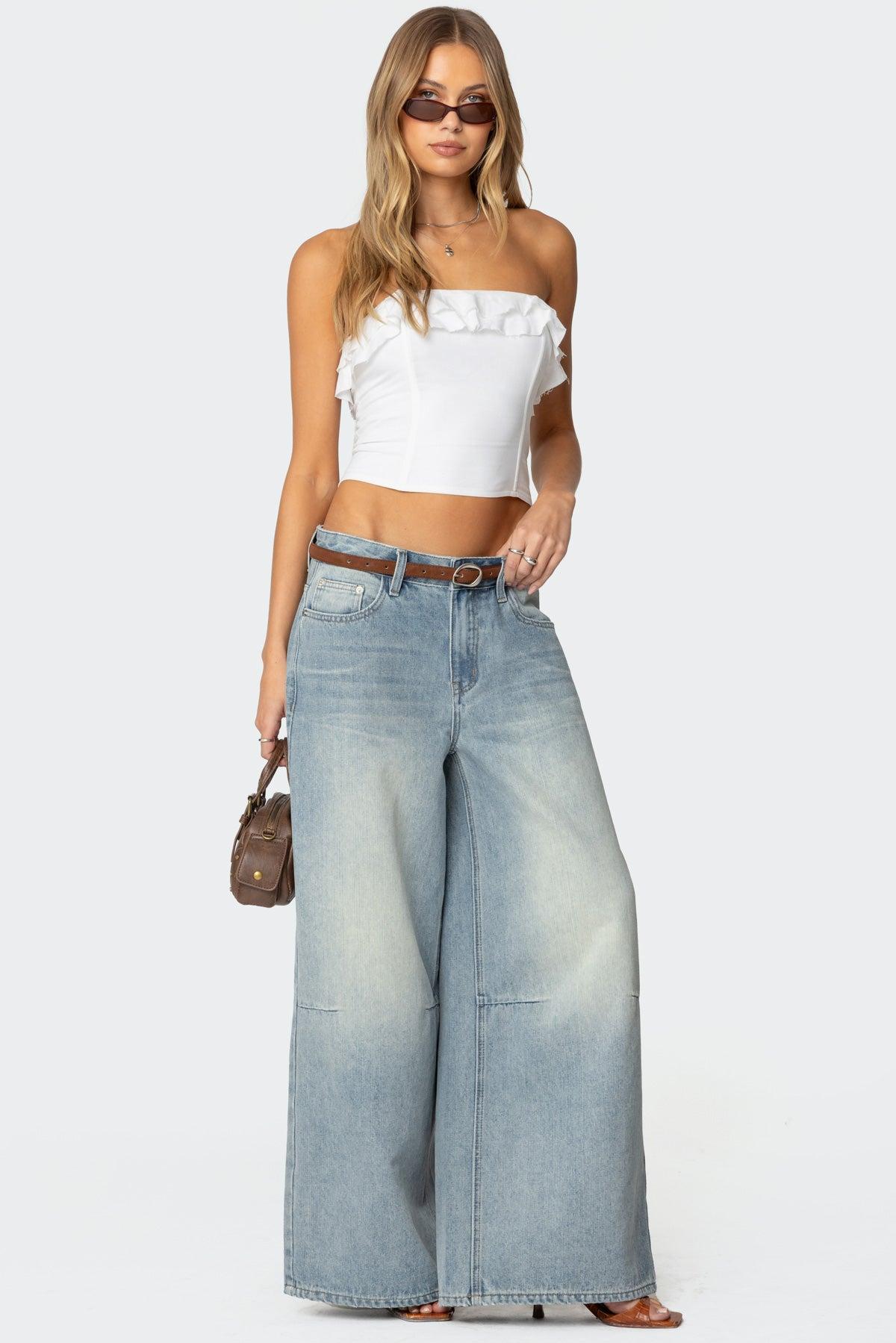 Litsa Ruffled Linen Look Corset Product Image