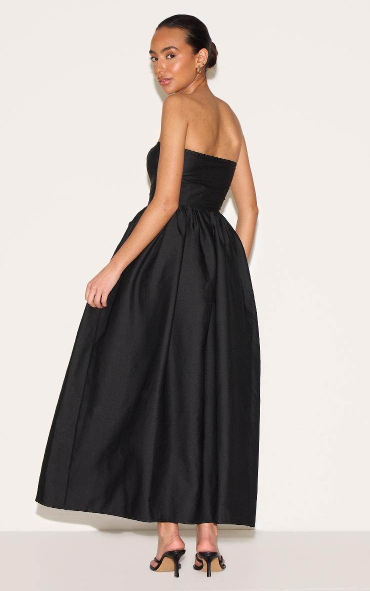 Petite Black Bandeau Floaty Maxi Dress Product Image