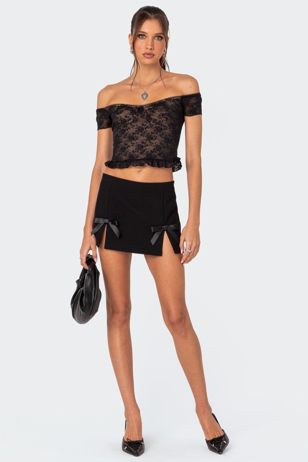 Addie Off Shoulder Lace Top Product Image
