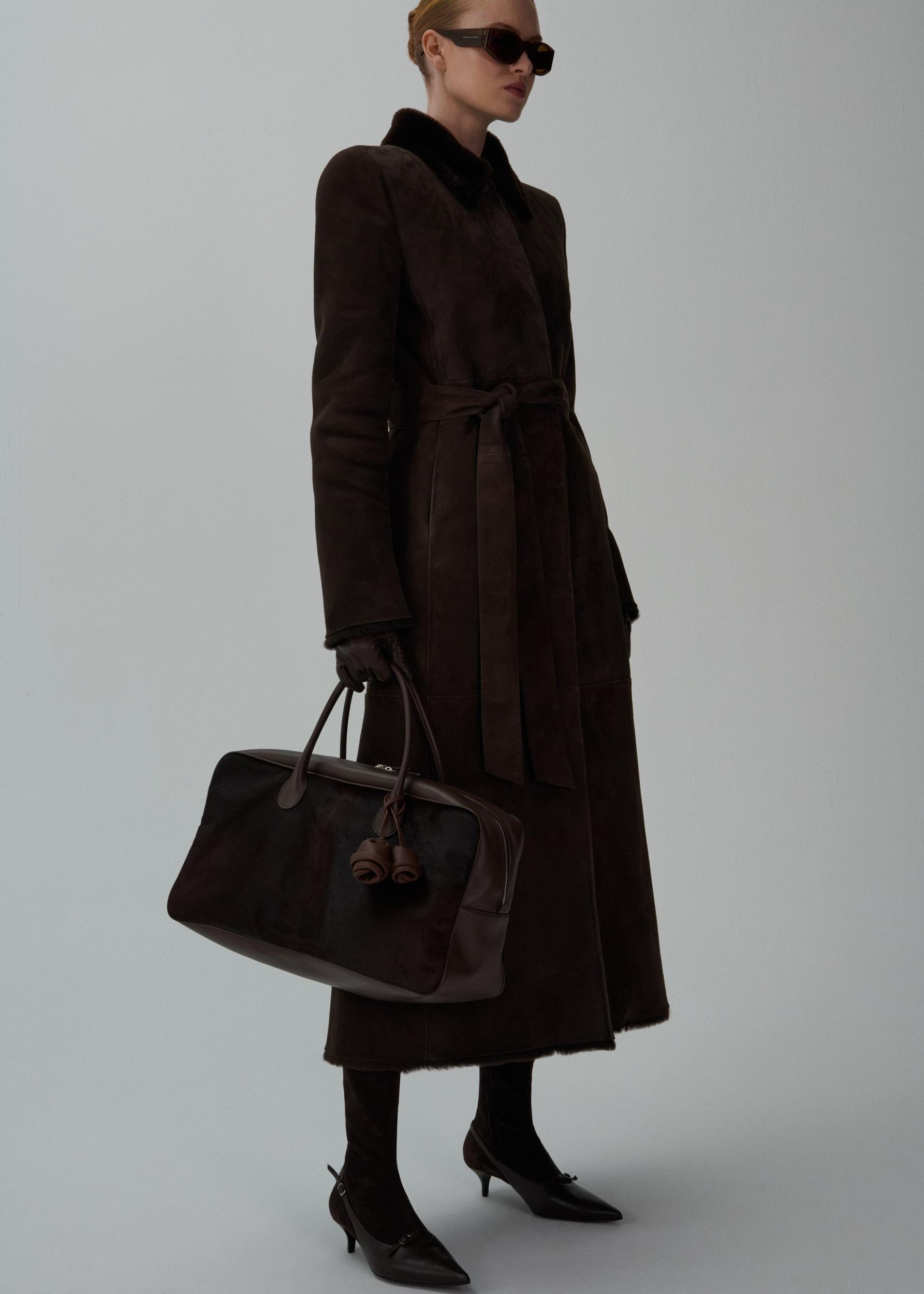 Large Brigitte bag in brown leather Product Image