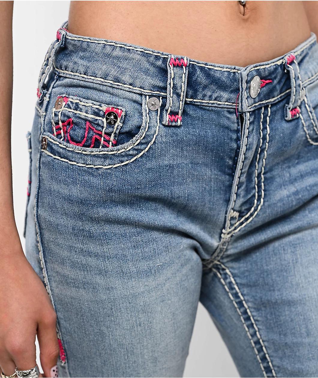 True Religion Billie Super T Peak Spot Mid Rise Jeans Product Image