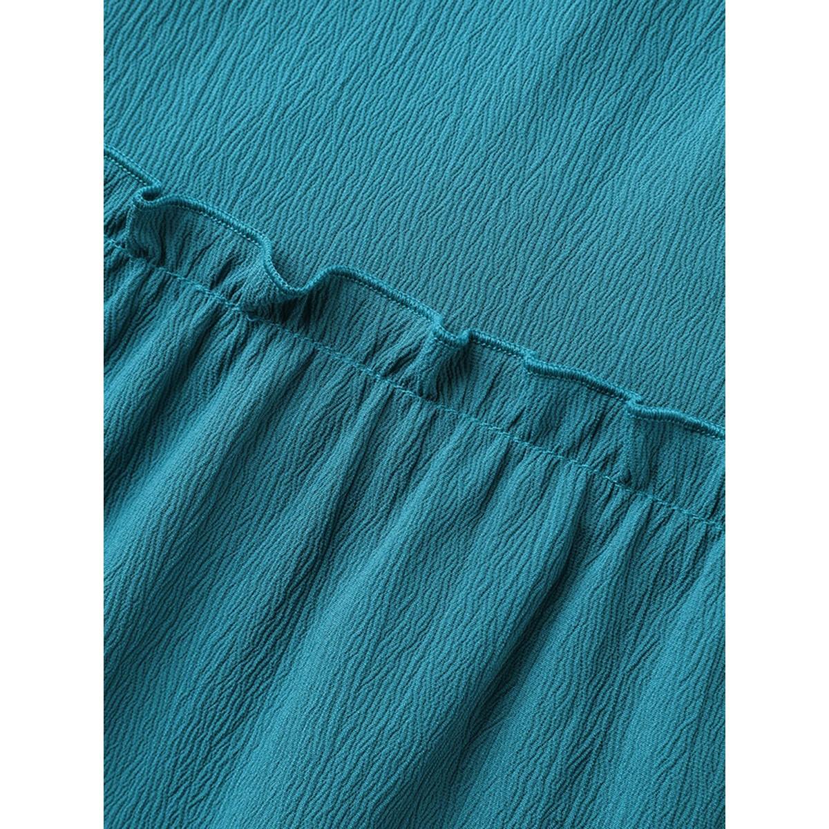 Plus Size Collar Seashells Tassels Tiered Maxi Dress Aegean Women V-neck Short sleeve Curvy BloomChic 22-24/3X Product Image