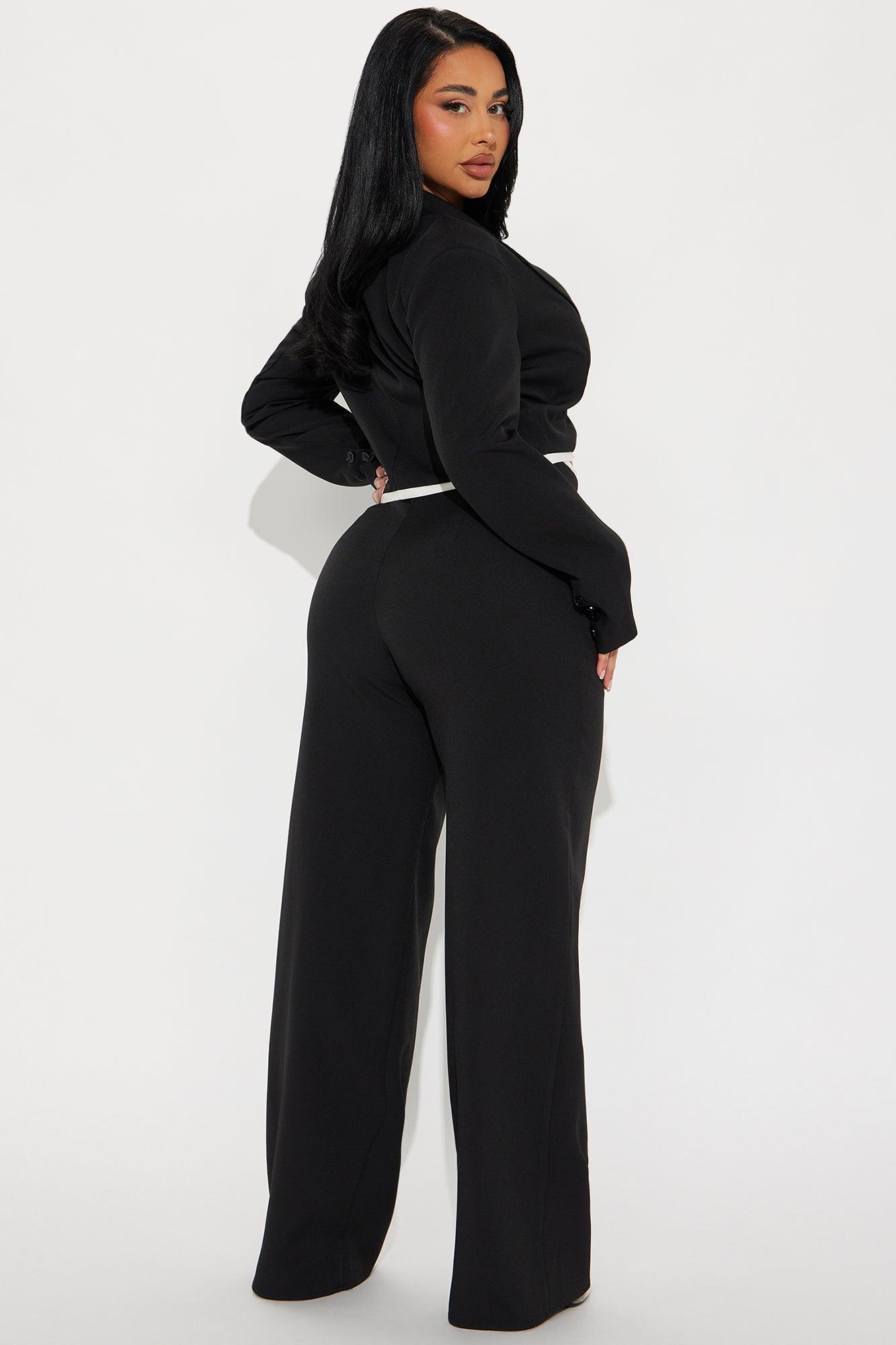 In Charge Blazer Pant Set - Black Product Image