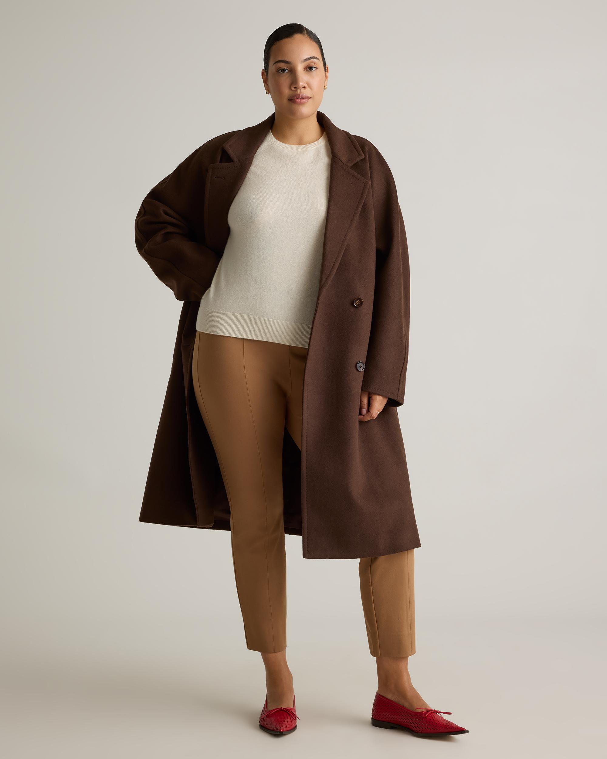 Quince | Women's Italian Wool Double-Breasted Slouch Coat Product Image