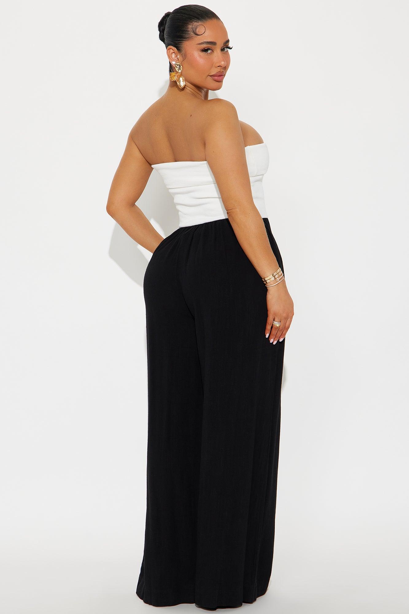 Ocean Breeze Jumpsuit - White/Black Product Image