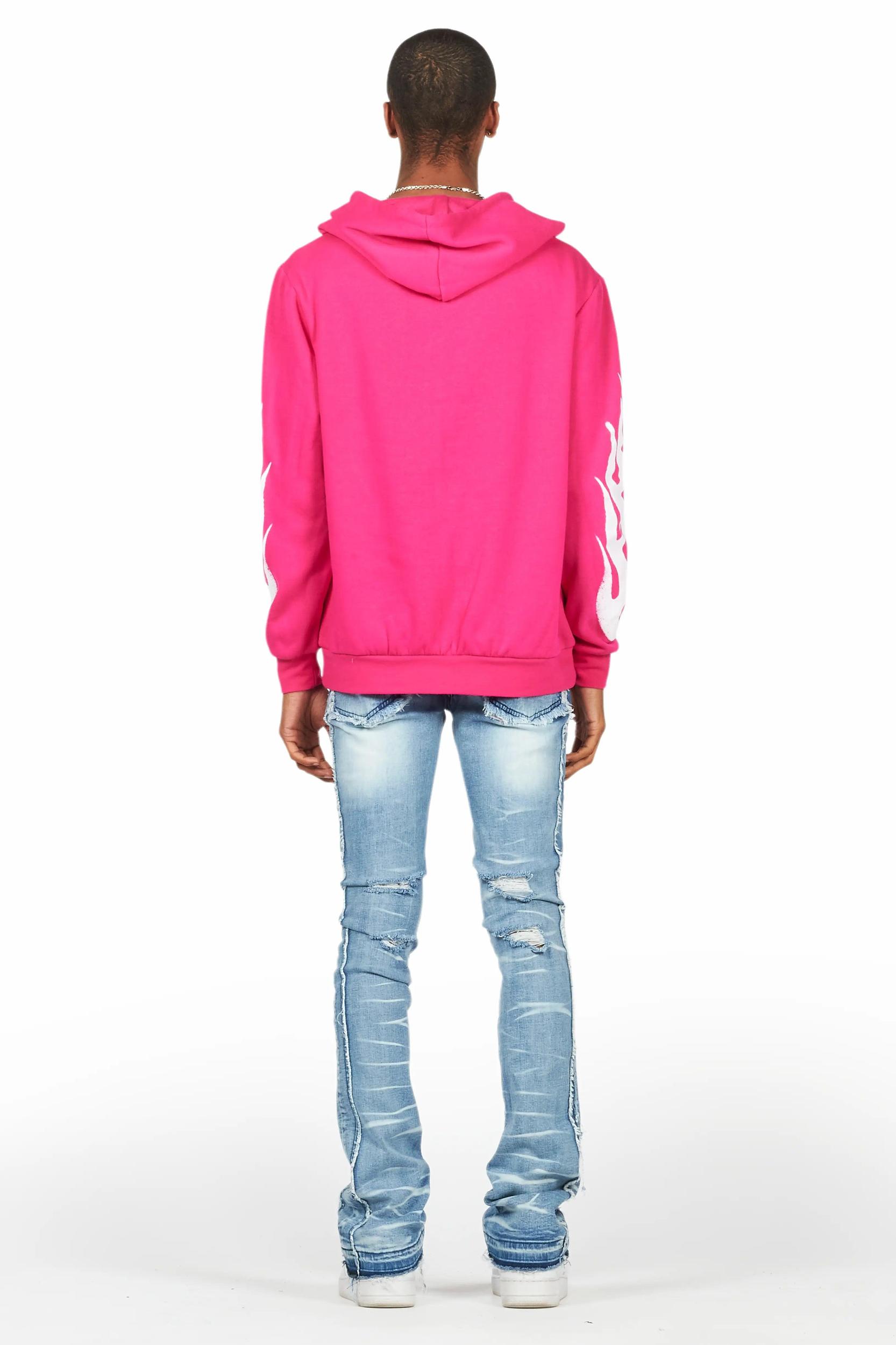 Rugged Blue Stacked Flare Jean Male Product Image