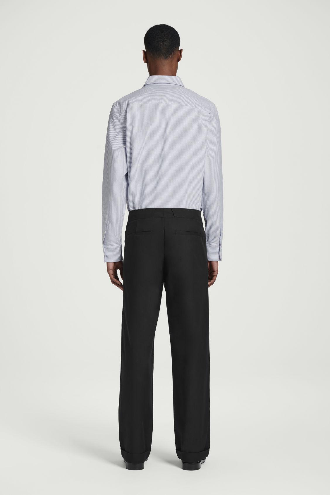 TAPERED COTTON TURN-UP PANTS Product Image
