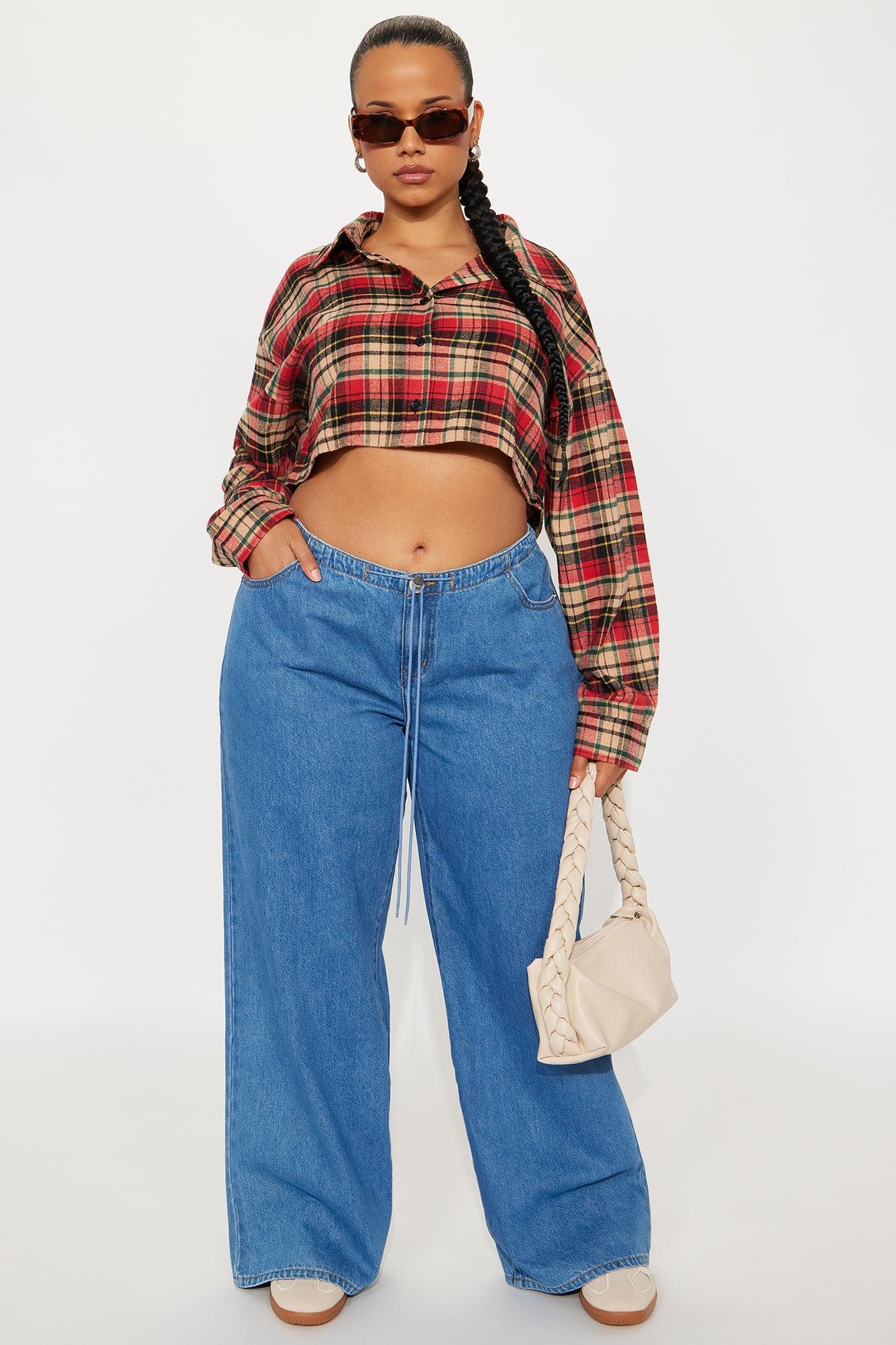 Crosby Toggle Waist Wide Leg Jeans - Medium Wash Female Product Image