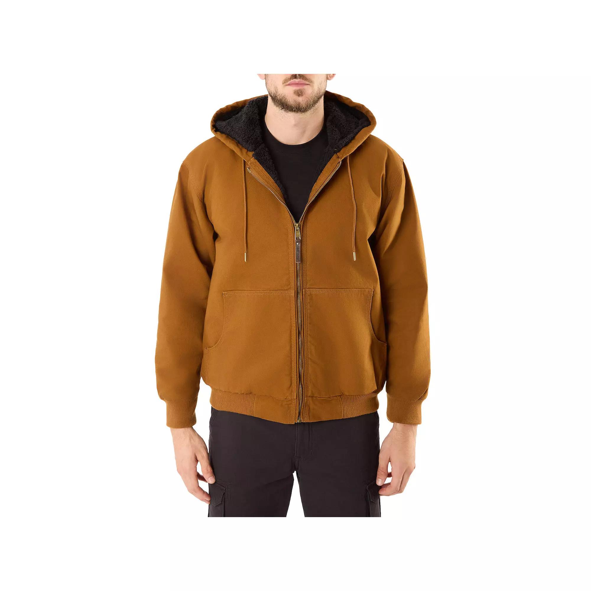 Big & Tall Smith's Workwear Cotton Canvas Sherpa-Lined Jacket, Men's, Size: 3XB, Camel Brown Product Image