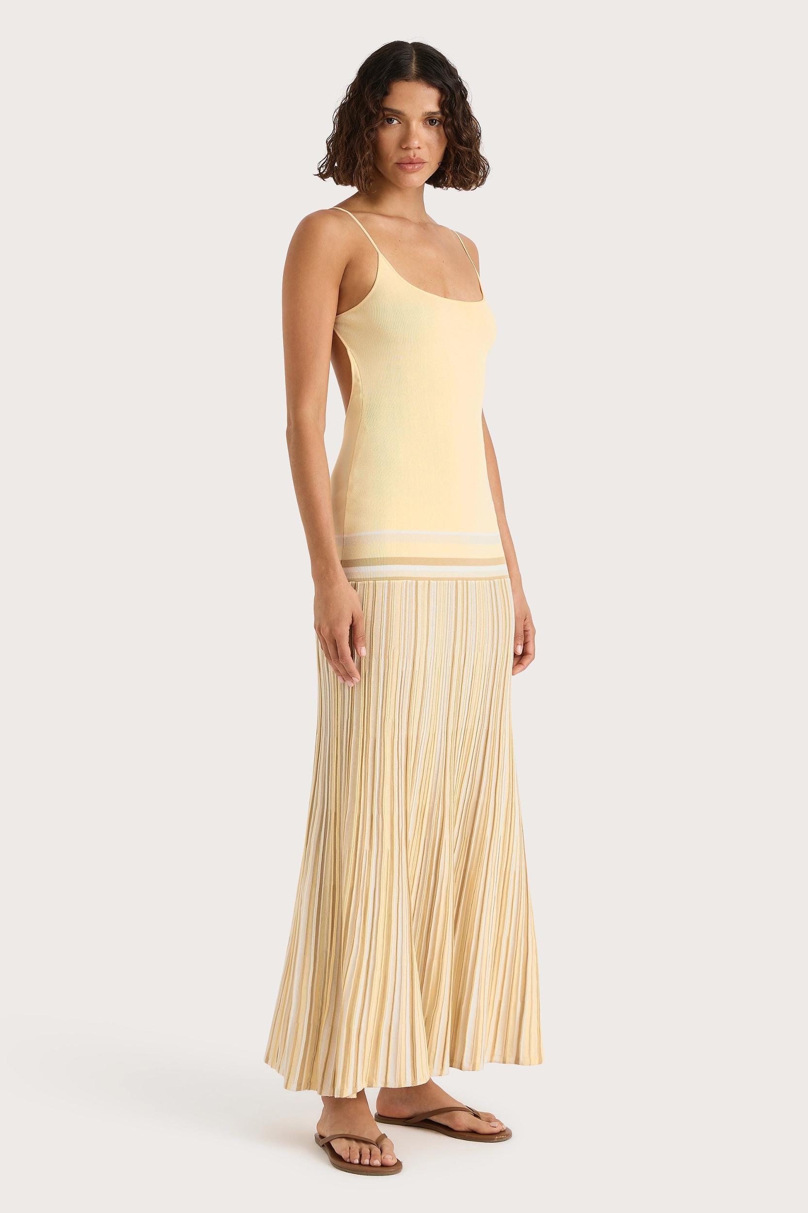 Citara Maxi Dress Butter Stripe - Final Sale Product Image