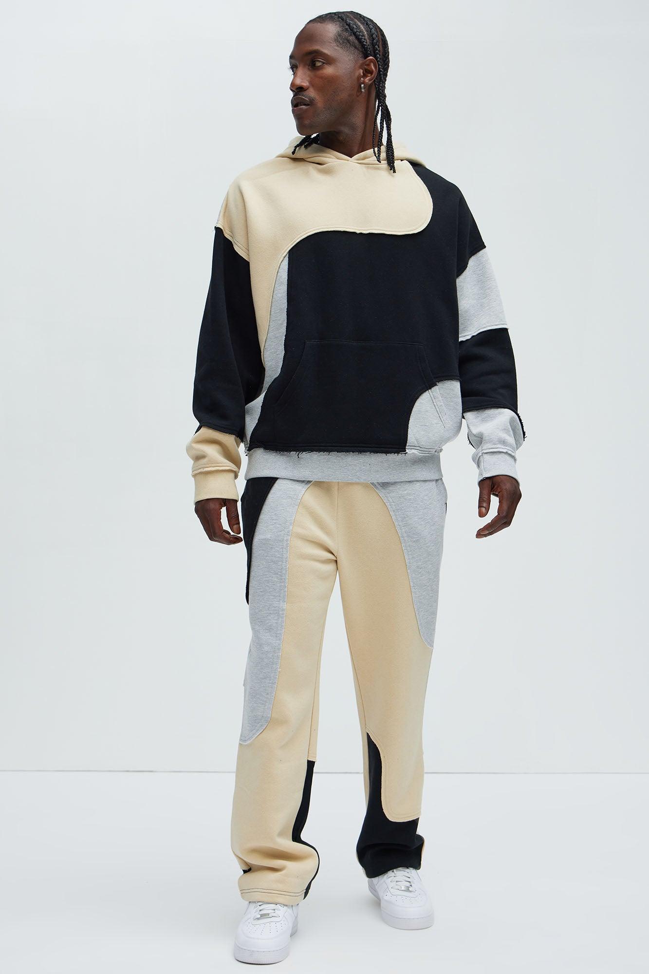 Tyson Awaken Oversized Color Block Hoodie - Black/combo Product Image