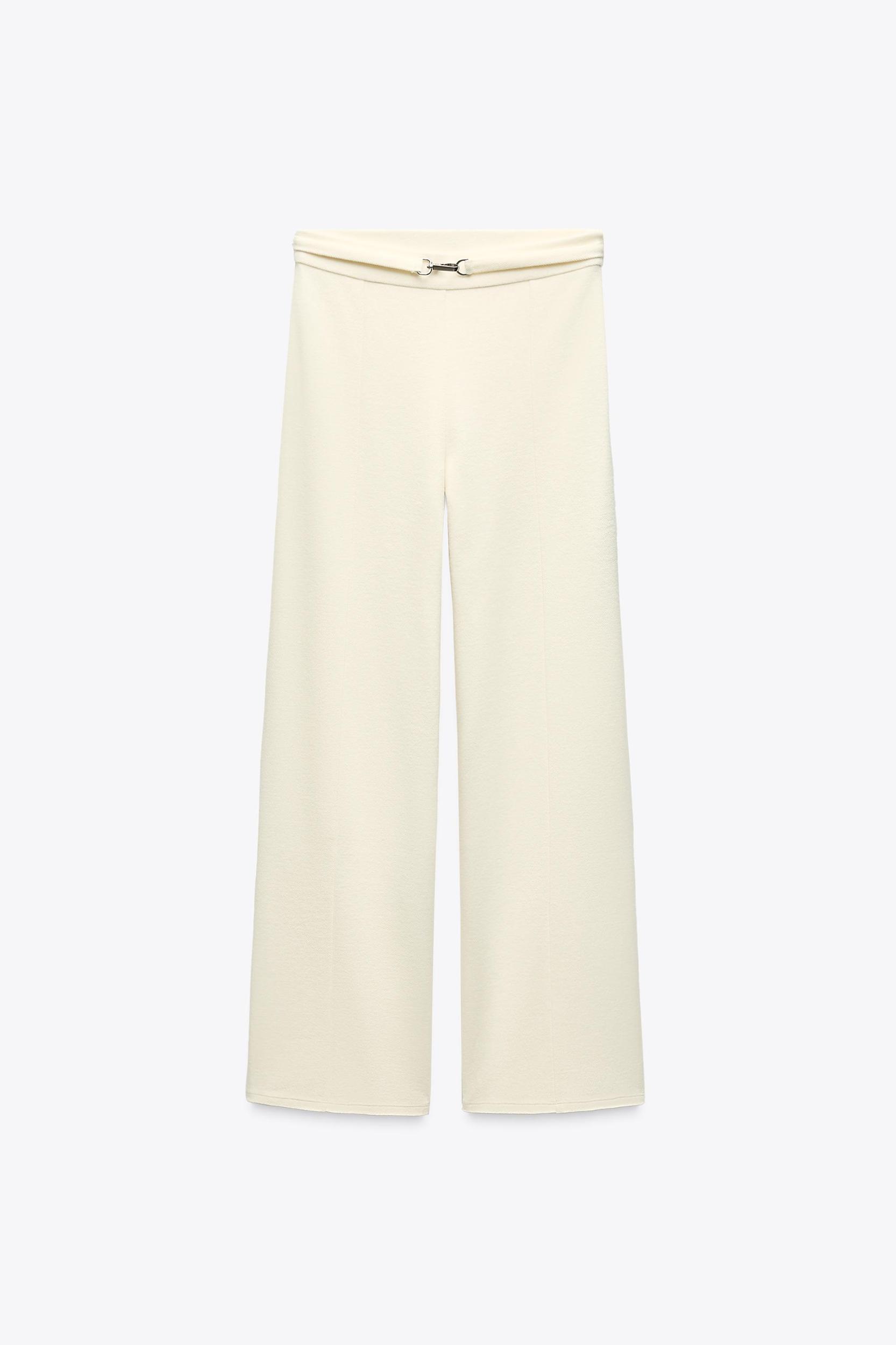 BUCKLE WIDE-LEG PANTS Product Image