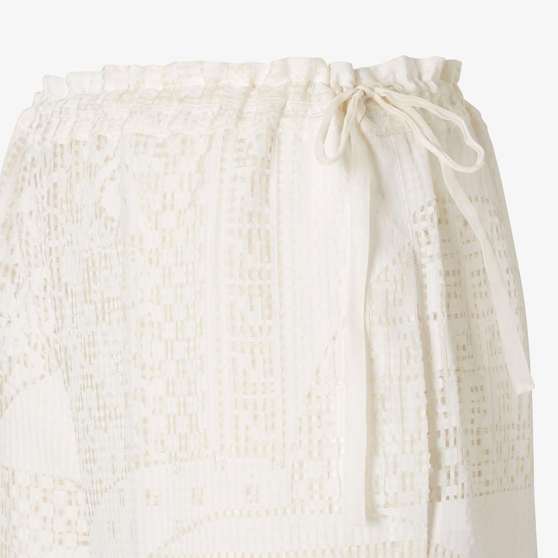 PantsWhite viscose and silk burnout pants Product Image