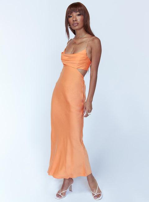 Giselle Midi Dress Orange Product Image