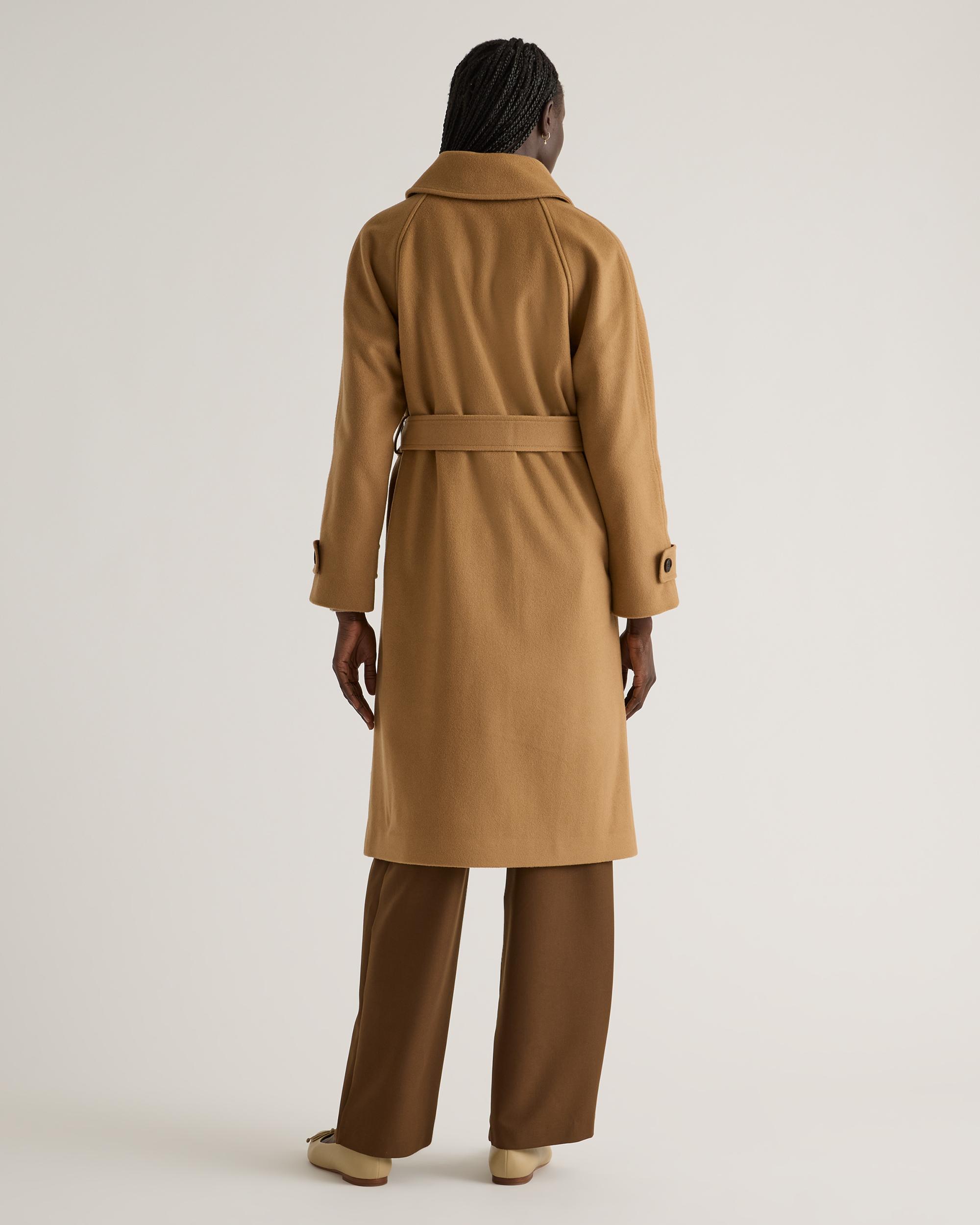 Quince | Women's Italian Wool Belted Point Collar Coat Size XL, Wool/Nylon Product Image