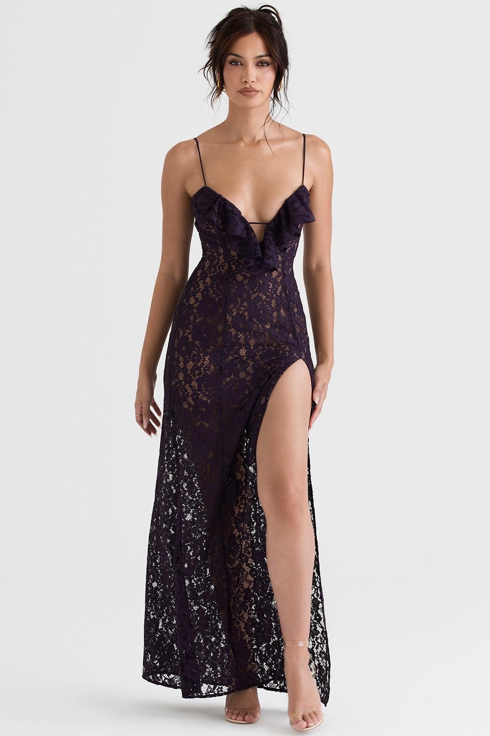 Malia  night shade lace maxi dress Product Image