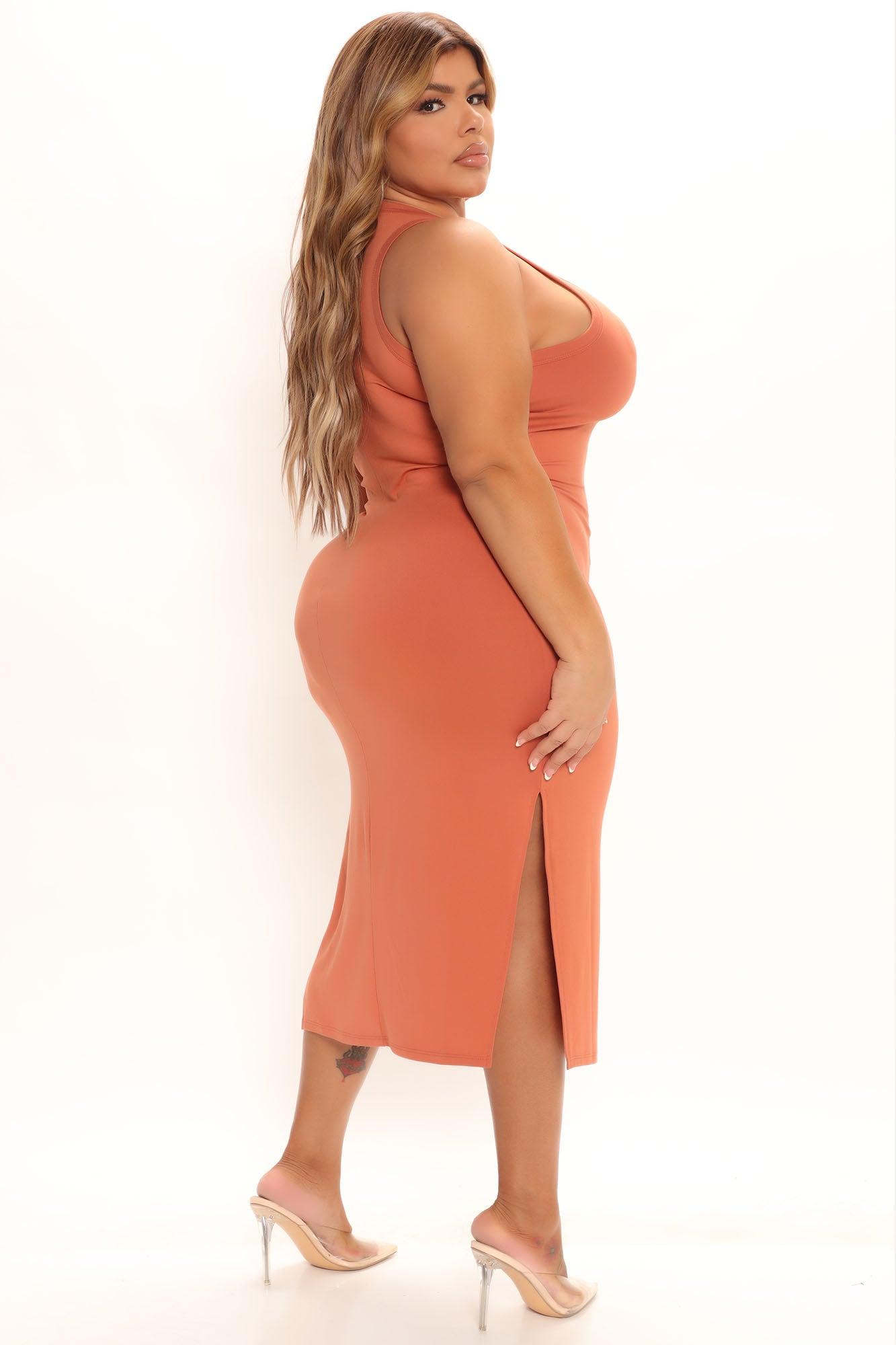 Better Without You Midi Dress - Rust Product Image