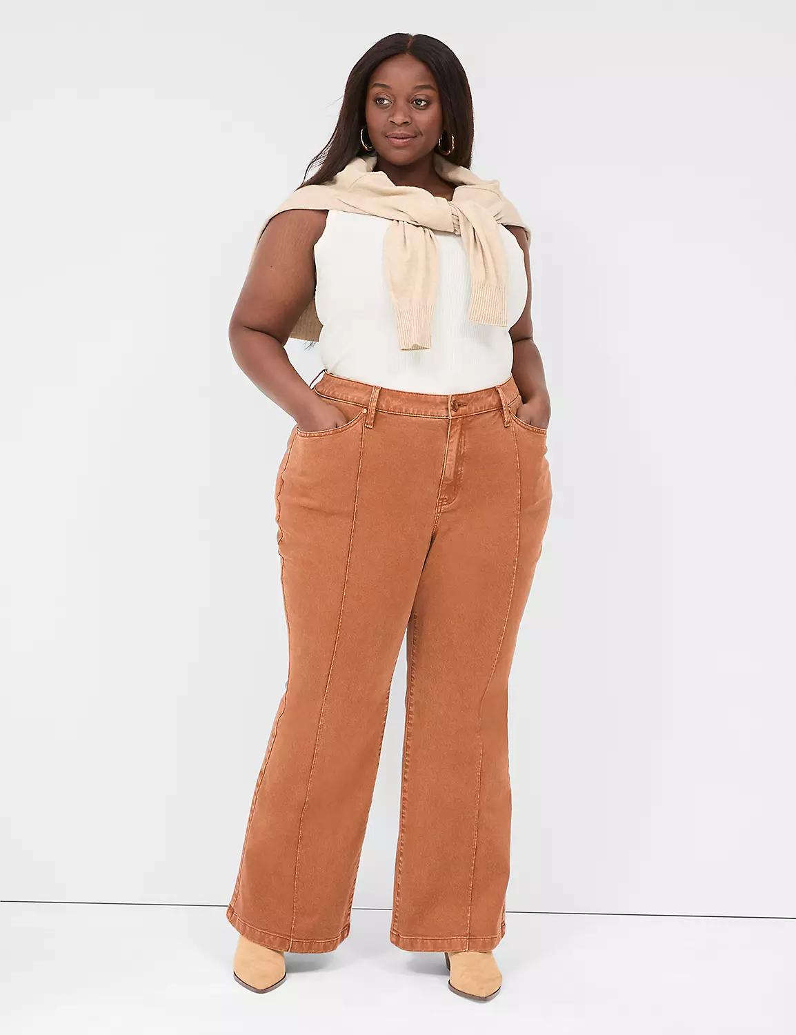 Signature Fit Front-Seam Color Flare Jean Product Image