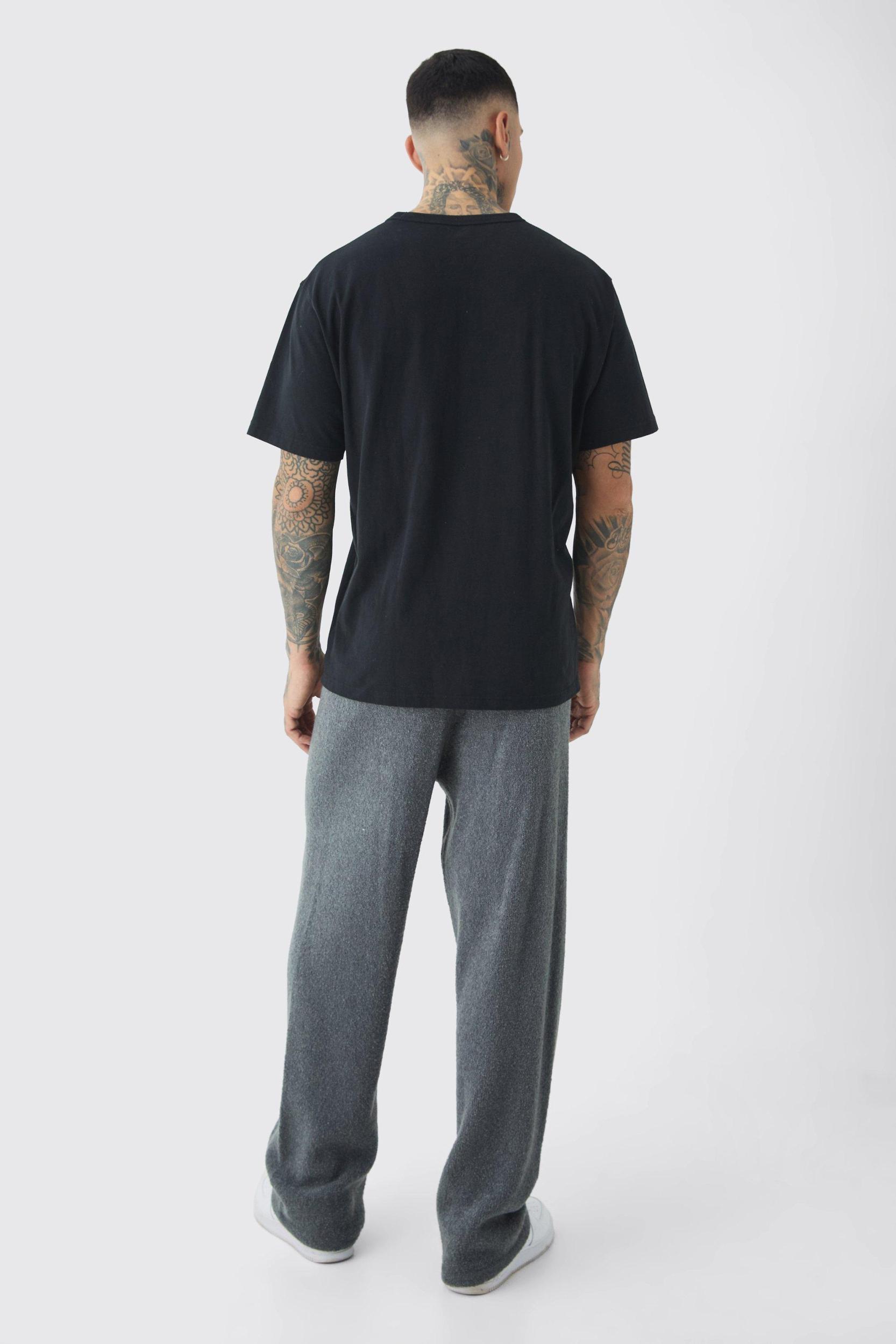 Tall Fluffy Knit Relaxed Fit Sweatpants | boohooMAN USA Product Image