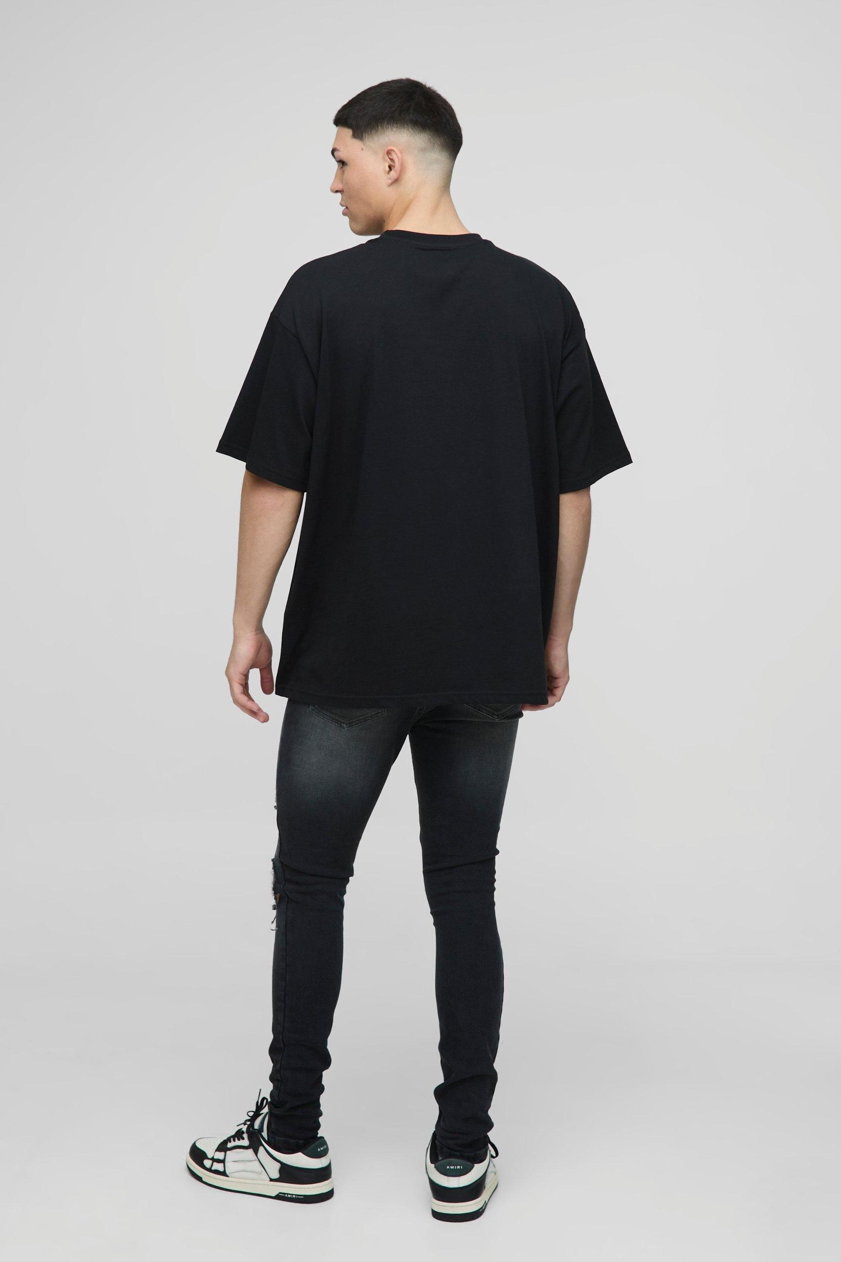 Oversized Homme Deboss T-Shirt | boohooMAN USA Product Image