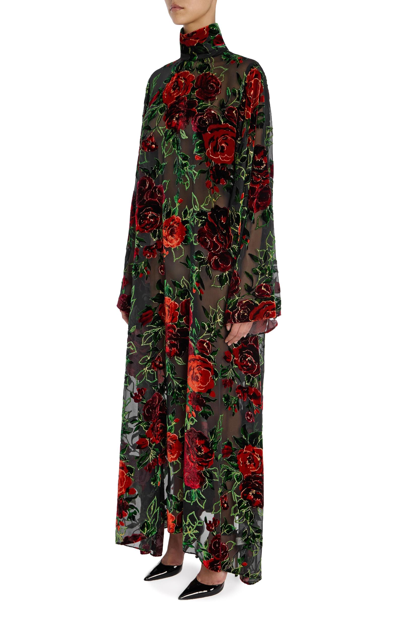 Rose Velvet Devoré Tunic Dress Product Image