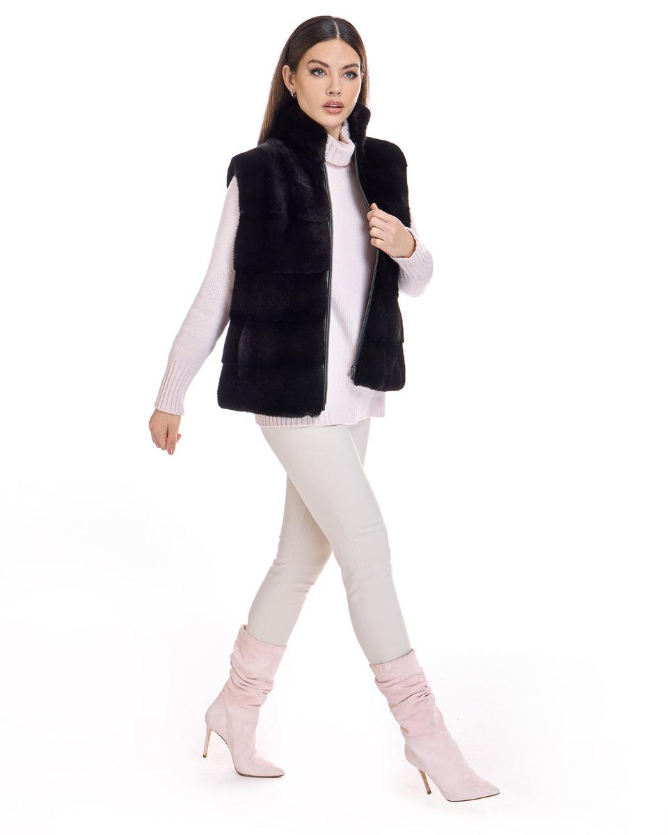 Horizontal Mink Vest Product Image