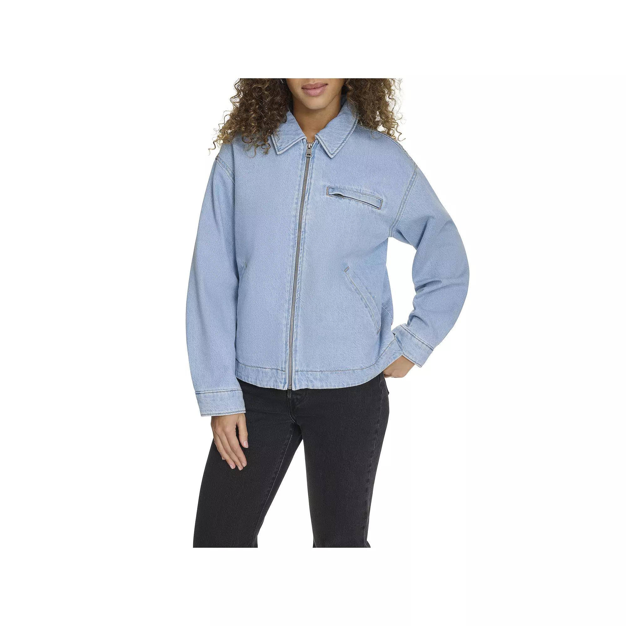 Women's Levi's® Laydown Collar Chore Jacket, Size: XS, Light Wash Blue Product Image