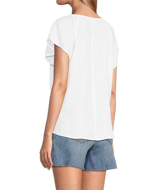 Tommy Bahama Coastalina Linen V-Neck Flutter Top Product Image