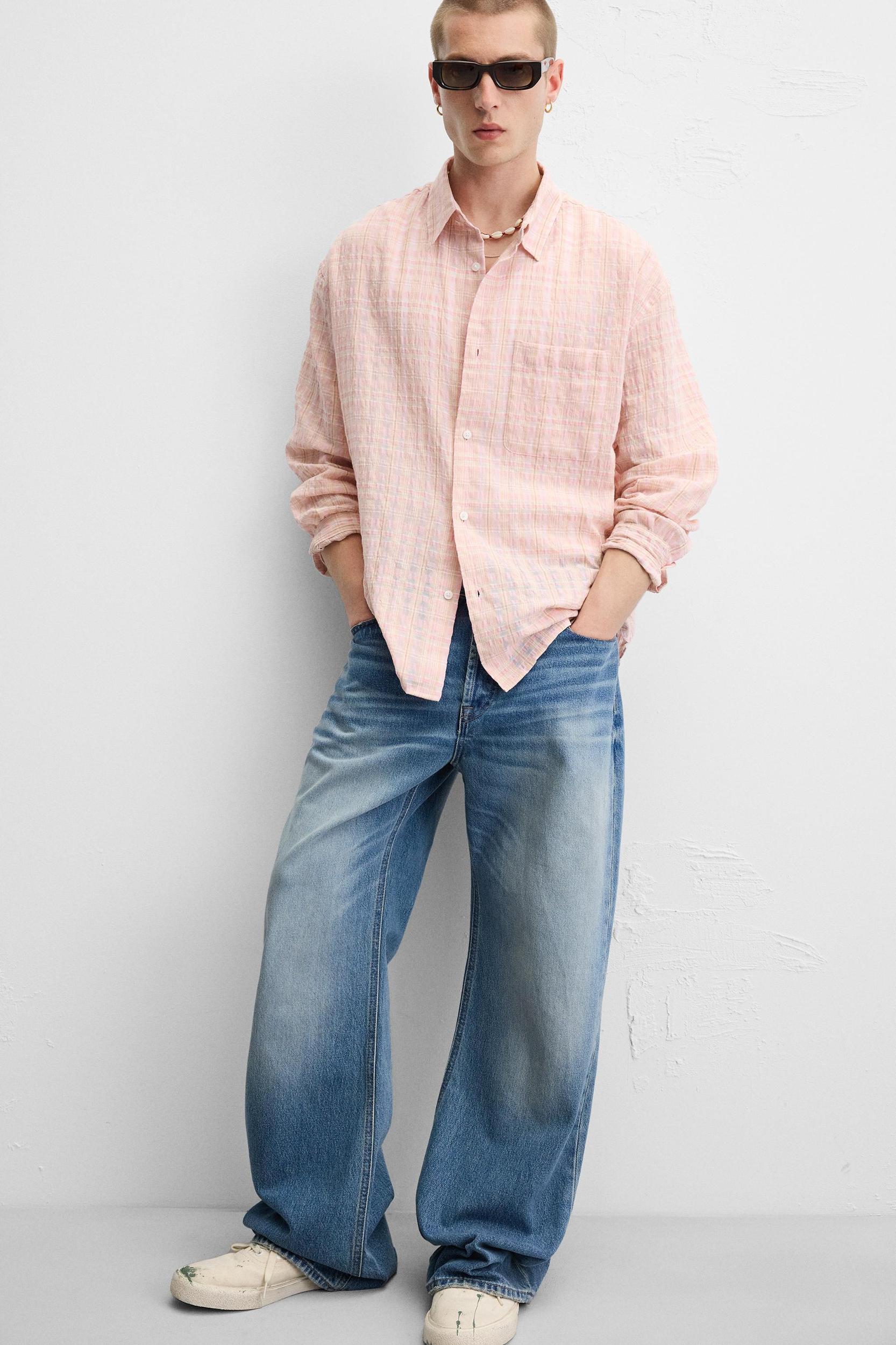 TEXTURED CHECK SHIRT Product Image