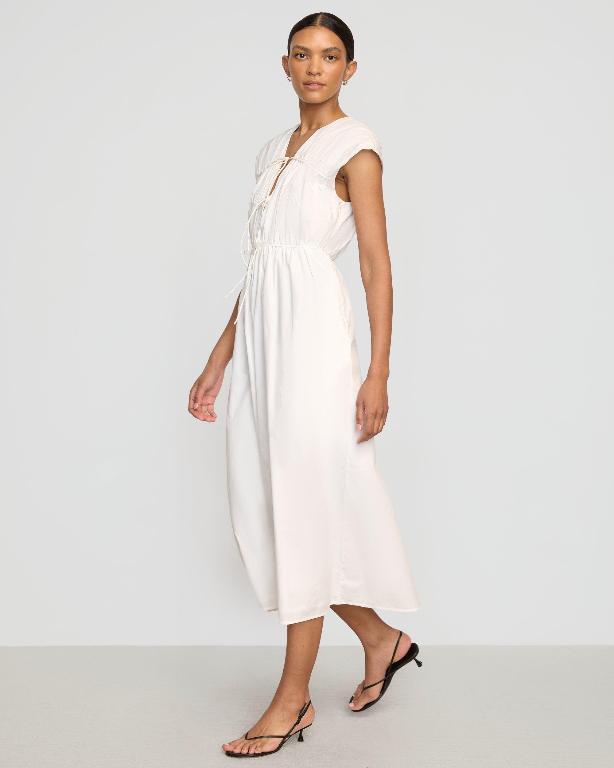 Shreya Tie-Front Organic Cotton Dress Product Image