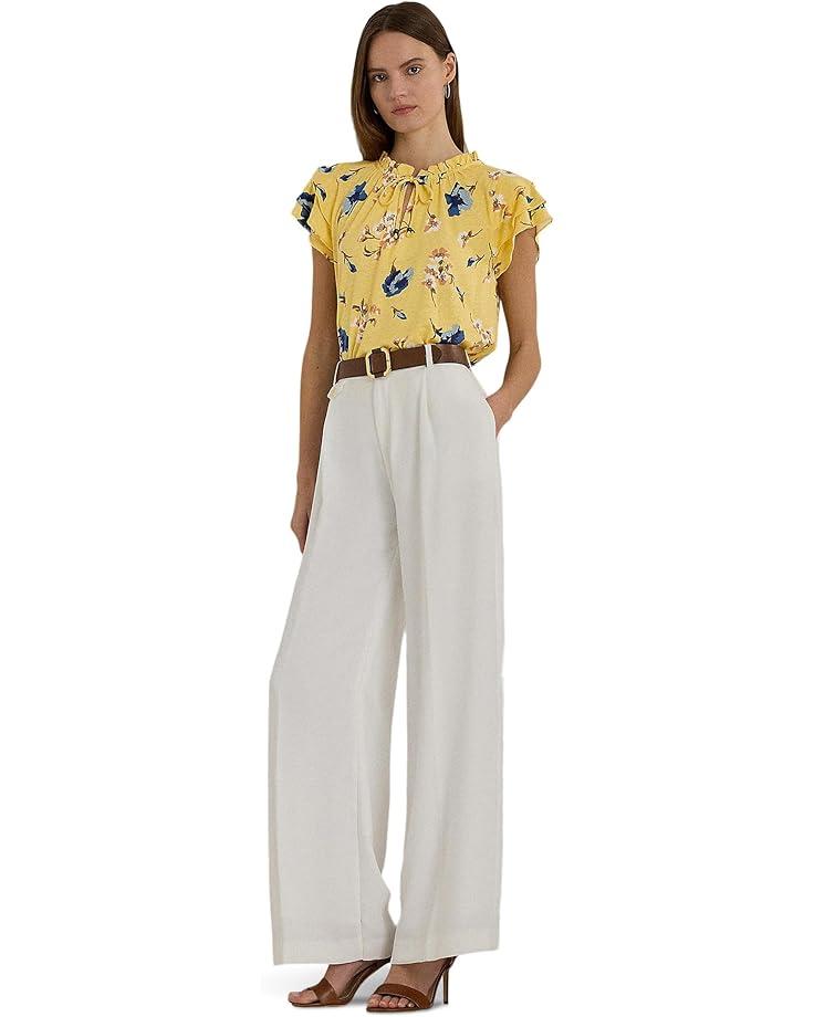 Petite Floral Stretch Cotton Boatneck Tee Product Image