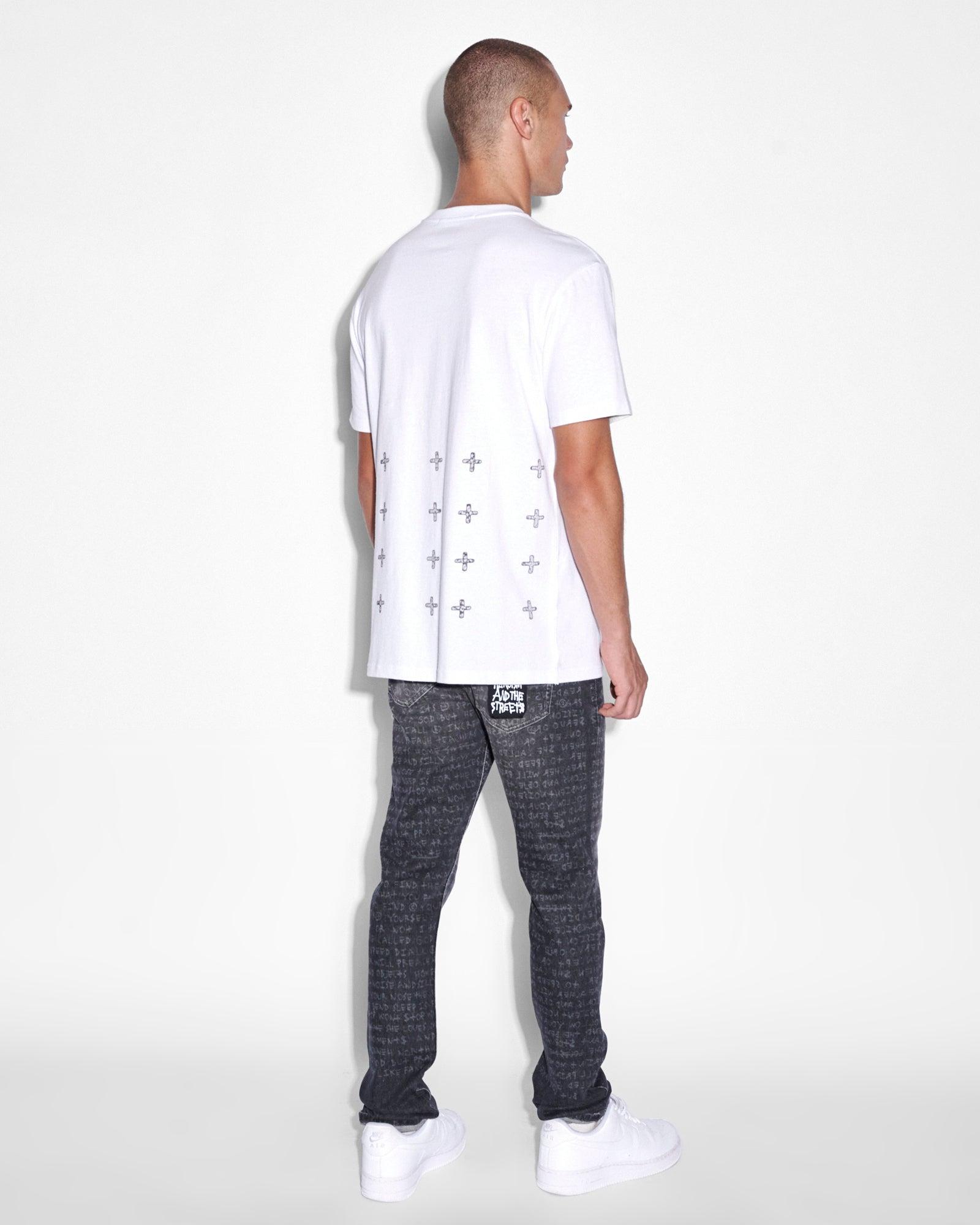 WHITENOISE KASH SS TEE SPACE WHITE Male Product Image