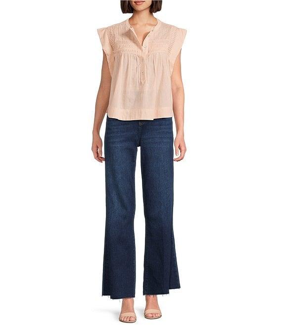Dear John Micah Stretch Denim Wide Leg Jeans Product Image