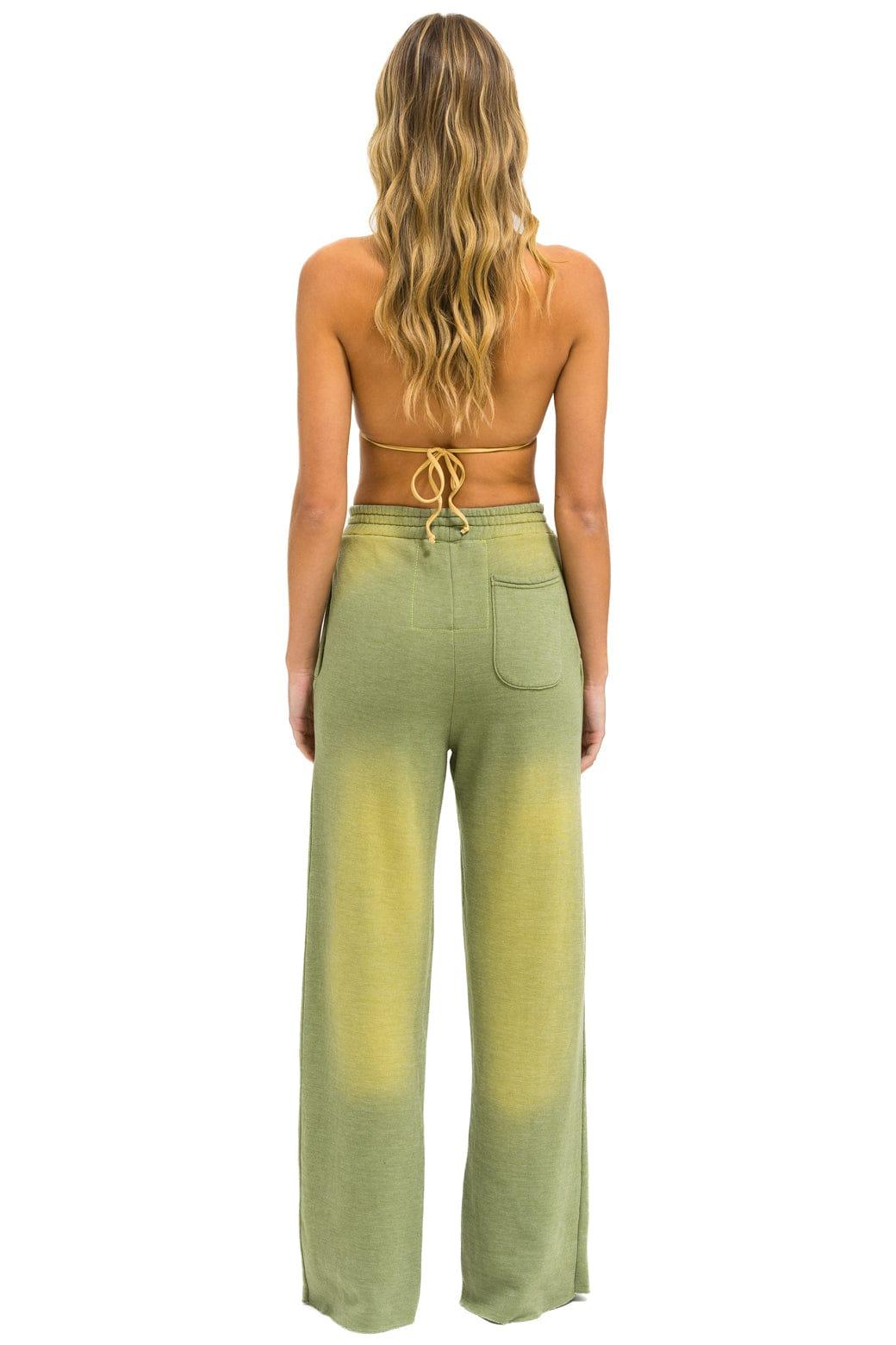 AN 3D WIDE LEG POCKET SWEATPANTS - FADED ARMY Female Product Image